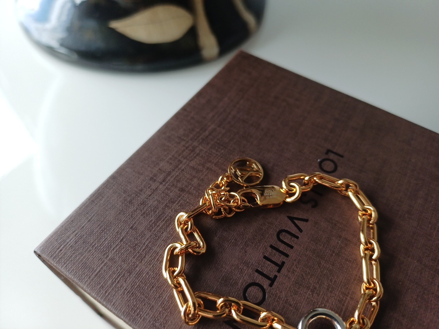 LOUIS VUITTON PADLOCK BRACELET 18CM, TWO TONE TONE – NEW-AUTHENTIC