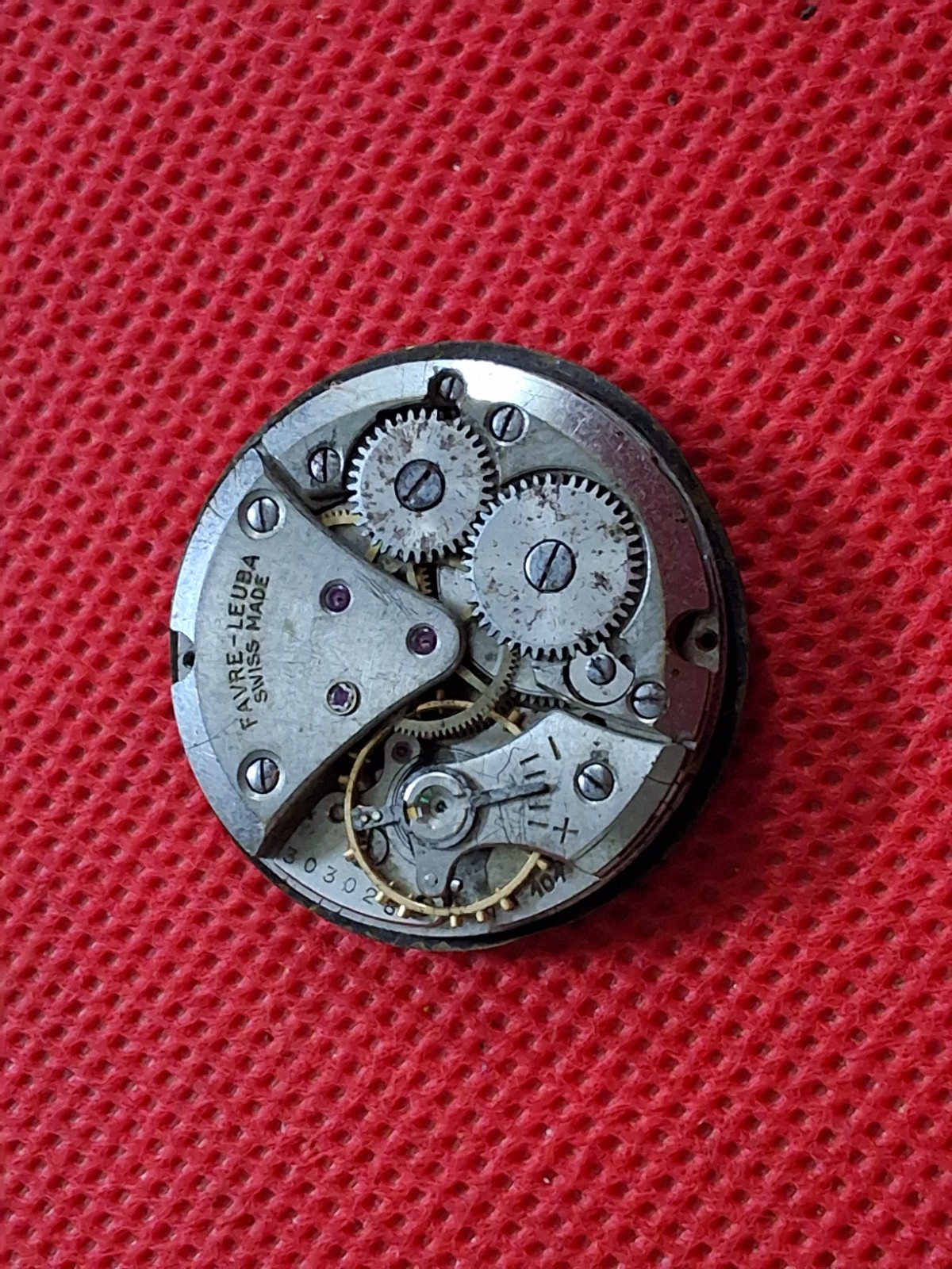 Four Vintage Faver Leuba Manual Wind Movements Not Working for parts & Repair.