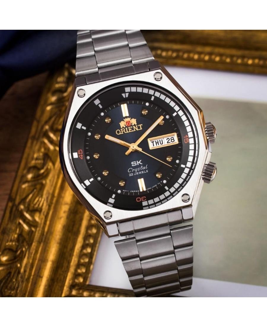 ORIENT Men Analog Automatic Casual Watch Classic Dress Blue Dial Waterproof Roun