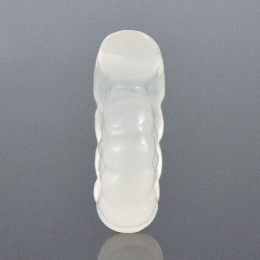Ammonite Design Carved White Chalcedony Gemstone Focal Bead drilled 4.10 g