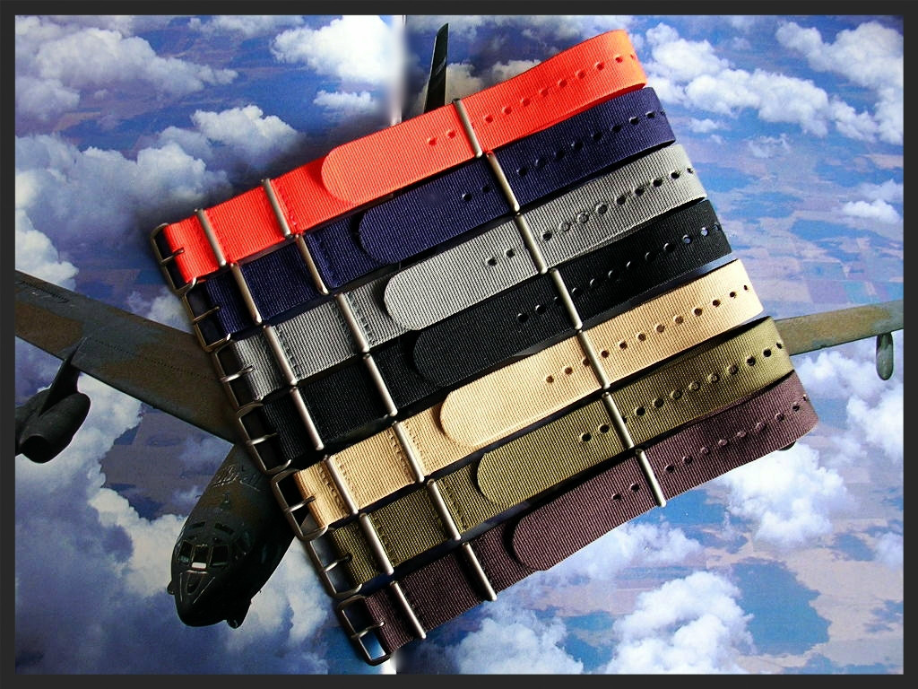 NATO strap G10 ballistic nylon 3 Pack Military watch bands RAF Bond IW SUISSE