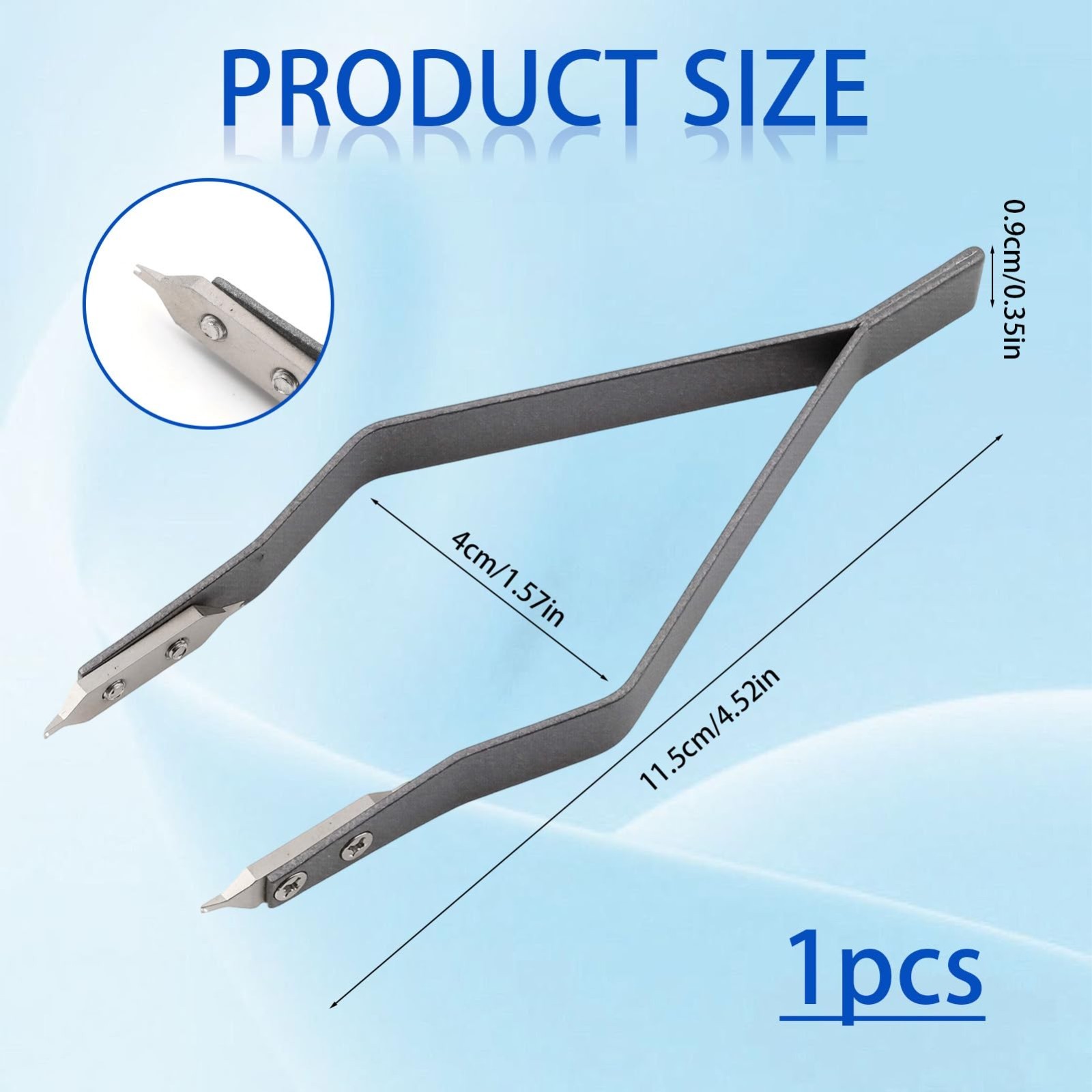 V Shape Aluminum Alloy Watch Spring Bar Tweezers Tool for Strap Removal & Repair