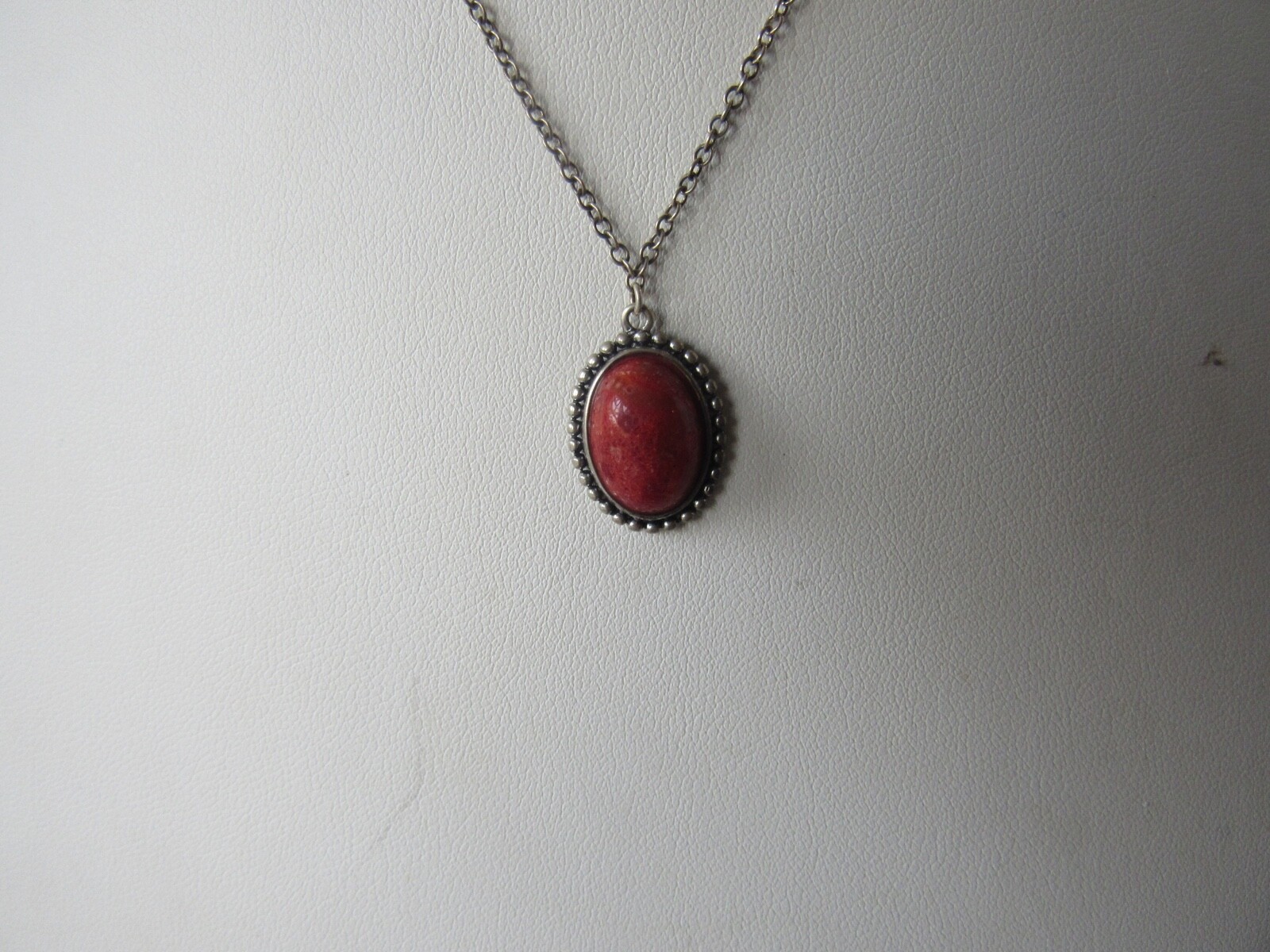 Silpada Sterling Silver Red Sponge Coral Pendant Necklace N2342