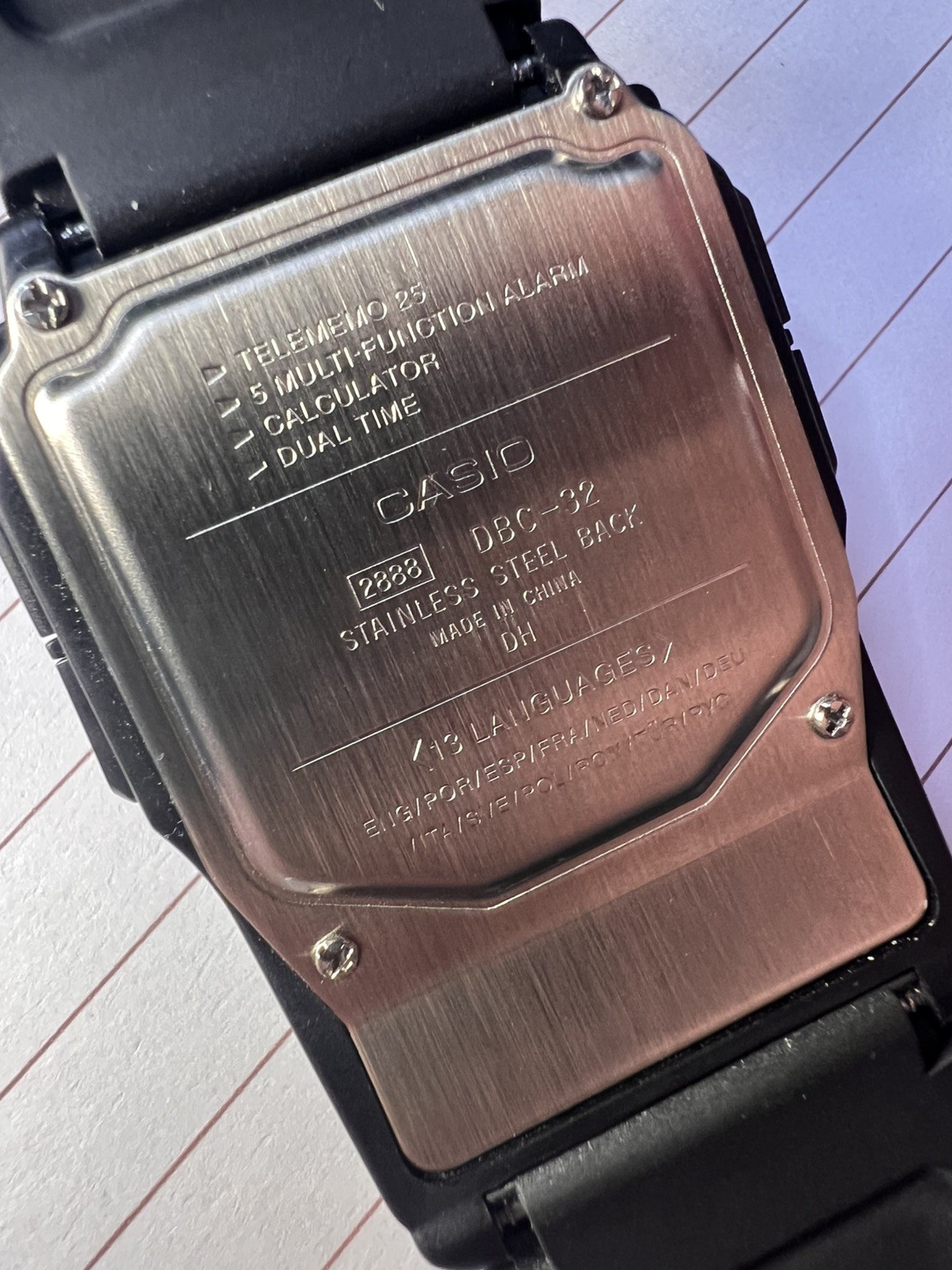 Casio Data Bank DBC-32 (2888) Calculator Digital Retro Men’s Watch Excellent