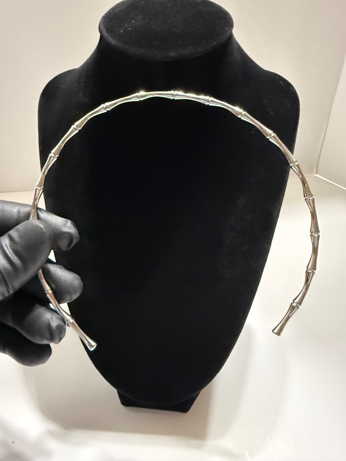 choker white gold filled
