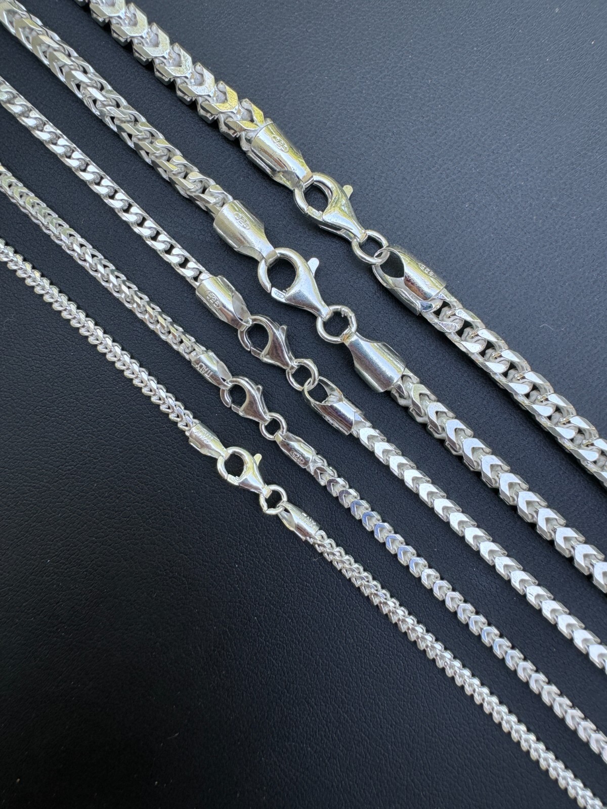Real Solid 925 Sterling Silver Franco Chain 2-5mm Box Necklace Men Ladies 18-30″
