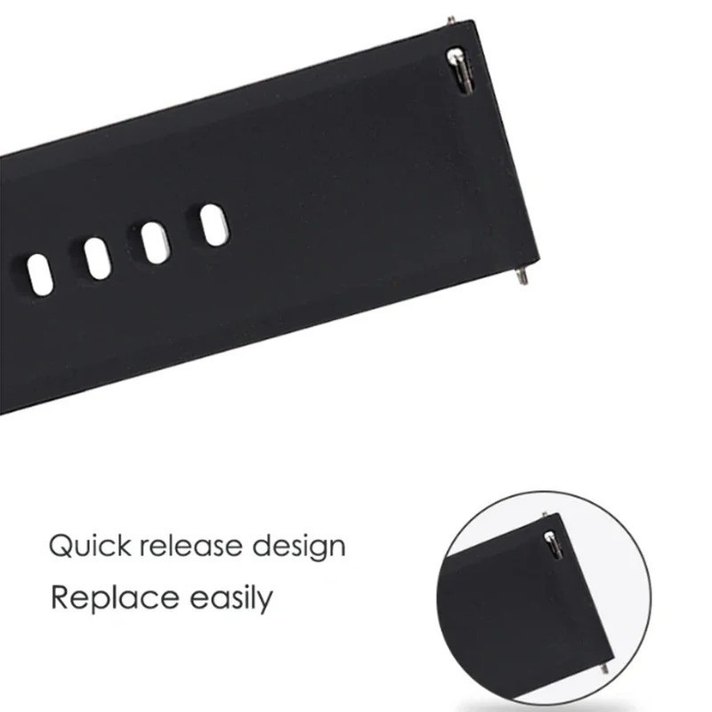 Silicone Watch Strap Band Universal Replacement 18mm 20mm 22mm Quick Fit
