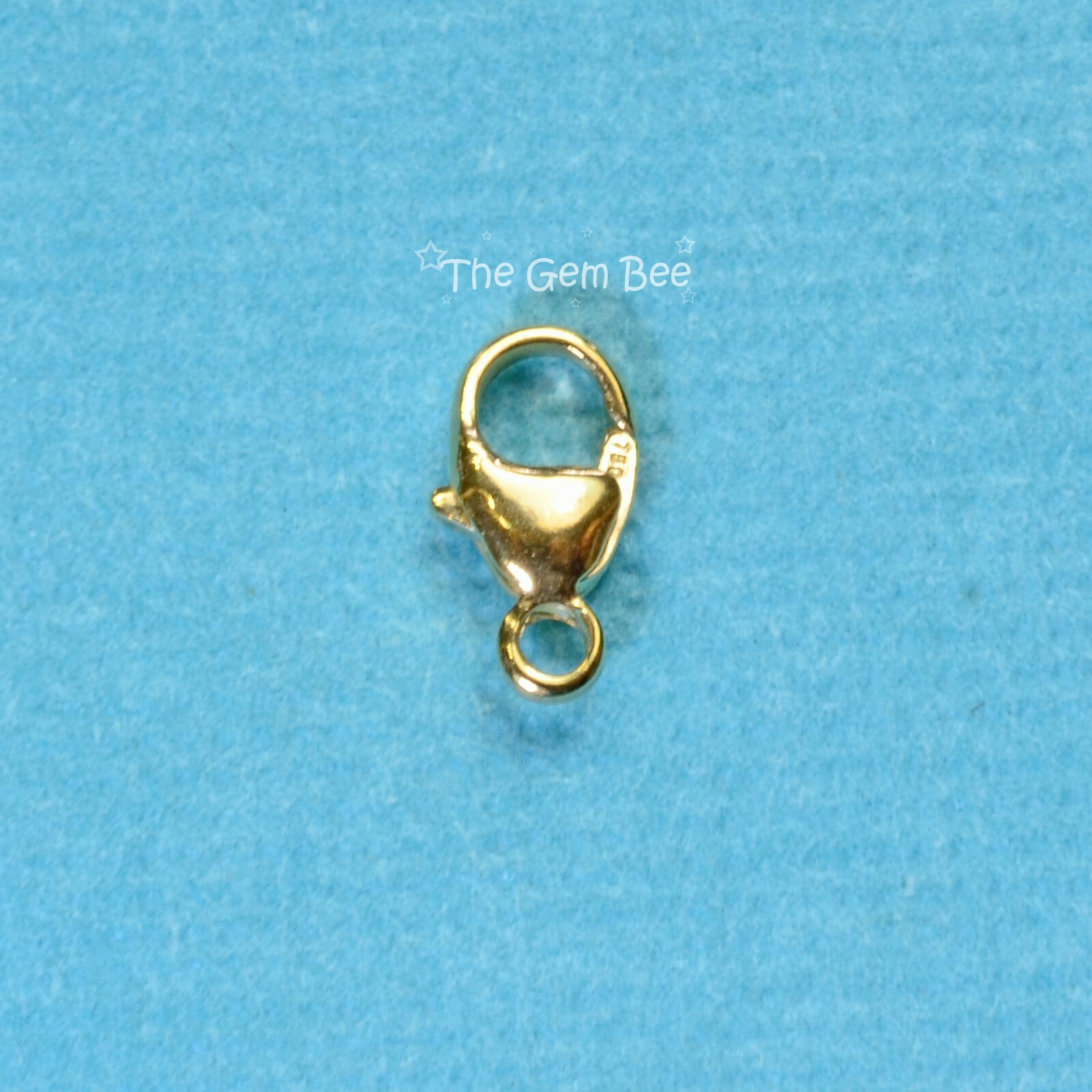 4.5MMx7.8mm 18k Solid Yellow Gold Lobster Clasp With Closed Loop