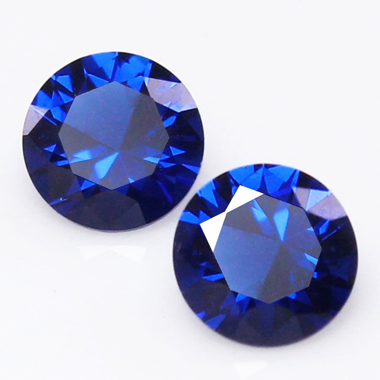 Natural Certified Ceylon Blue Sapphire 5.00 MM Round Cut Pair Loose Gemstones