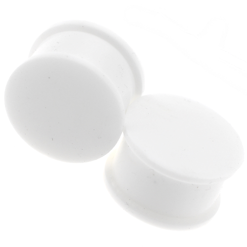 PAIR-SOLID LARGE LIP Silicone Ear Skins-Ear Gauges-Soft Ear plugs-Ear Tunnels