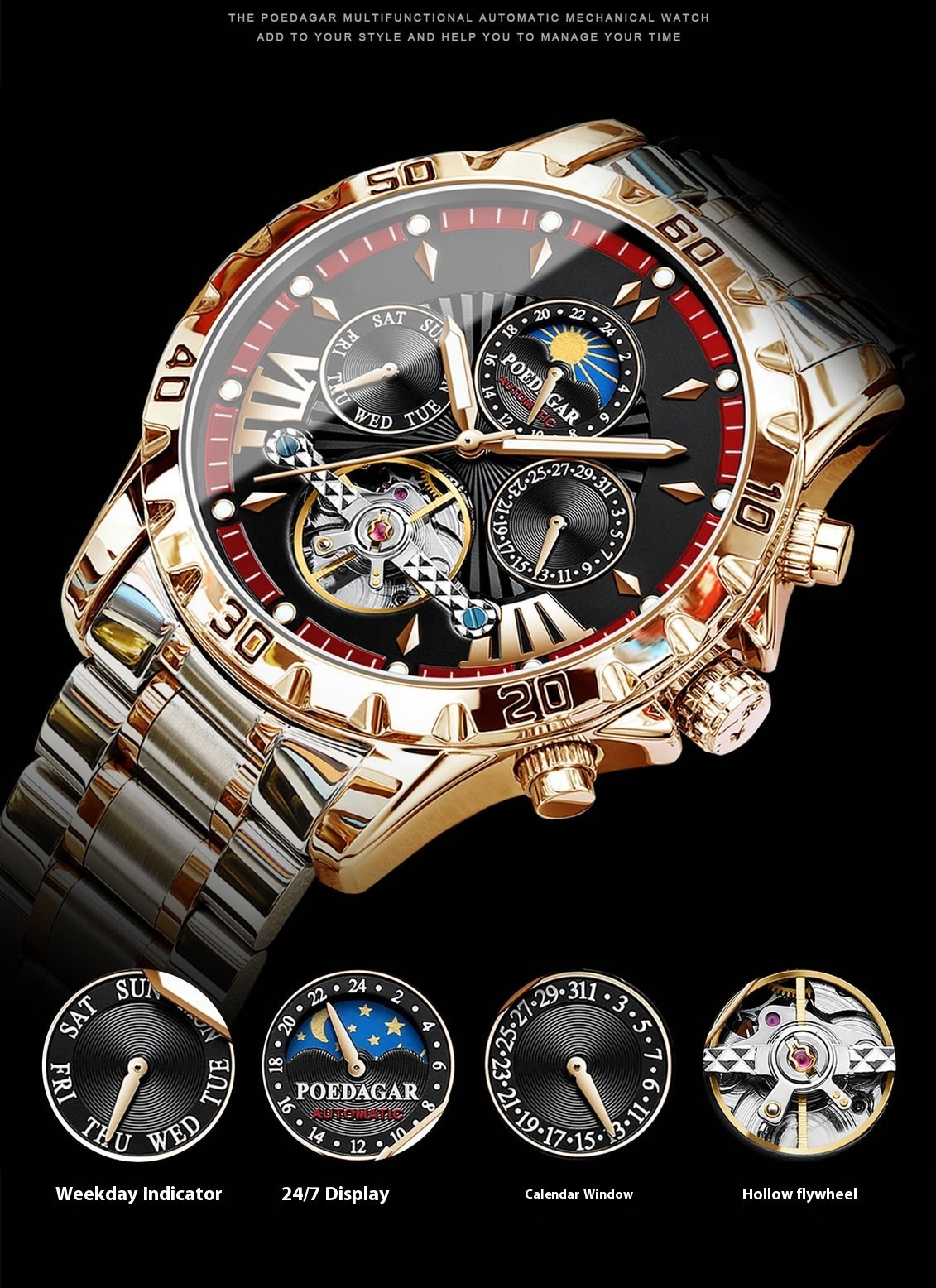 Swiss Brand Waterproof New Automatic Mechanical Men’s Watch