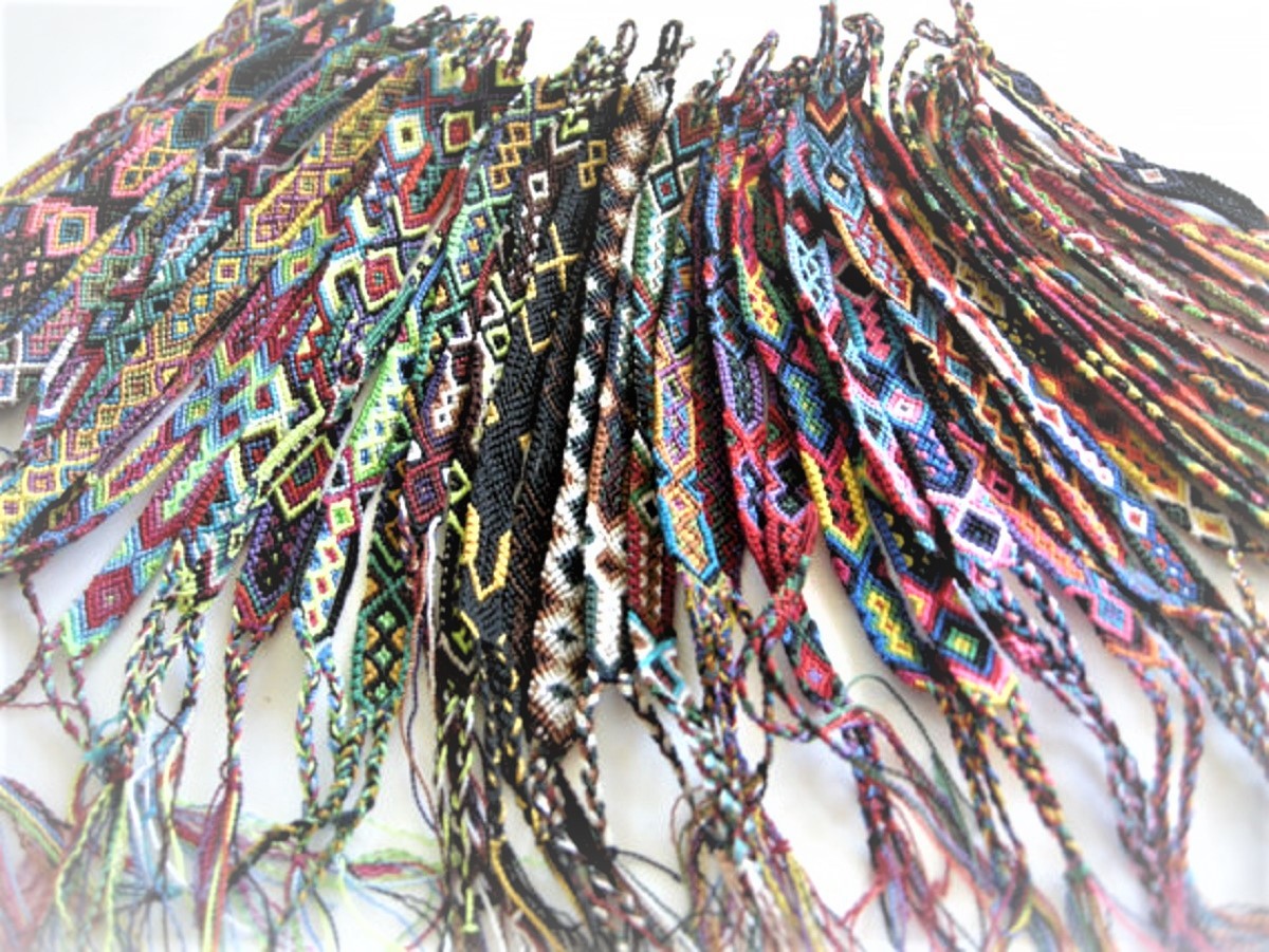 #230 Cuzco 15 Woven Wool Pattern Friendship Bracelets Pack Lot Peru Artisan Mix