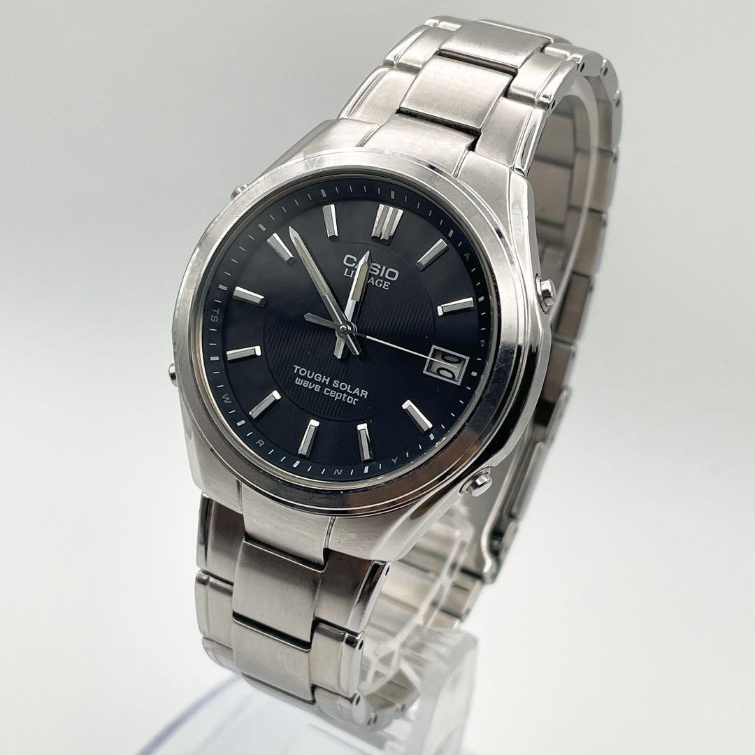 Working Casio LINEAGE Solar Radio-Controlled Watch for Men, Vintage Retro