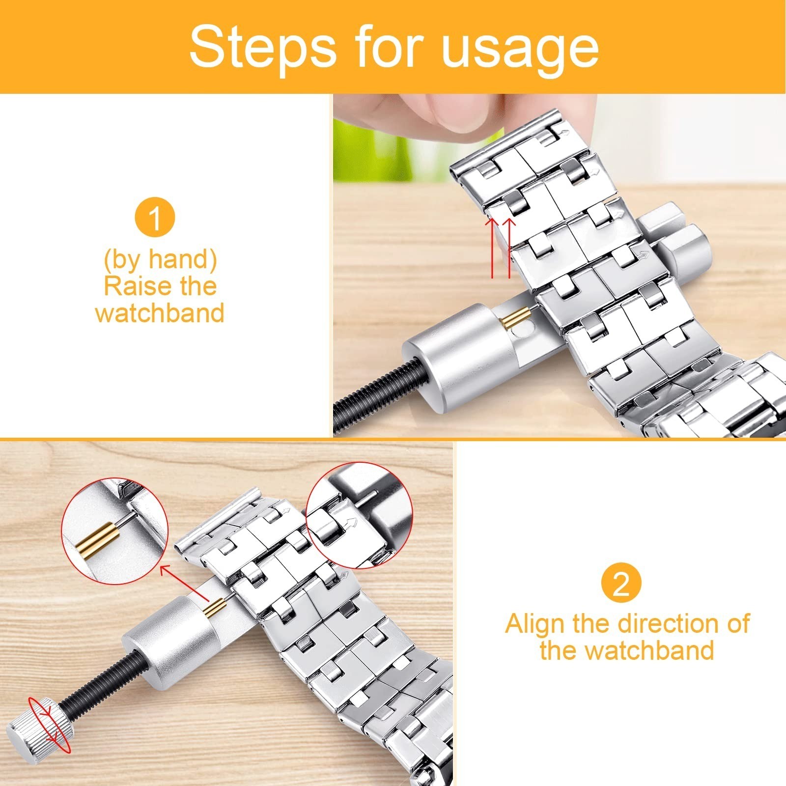 JOREST Watch Link Removal Tool Kit – 20PCS Spring Bars & User Manual