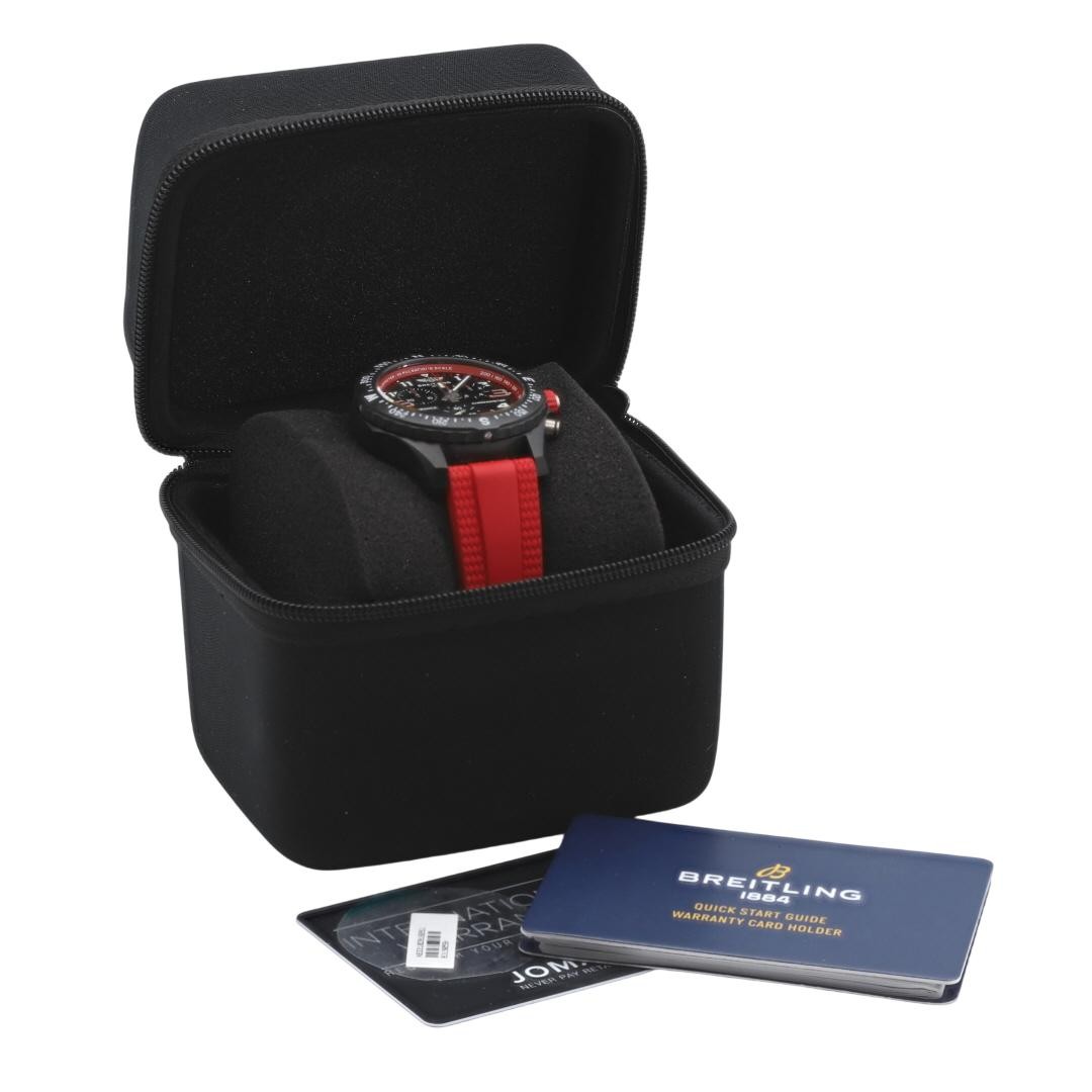 Breitling Endurance Pro 38mm Black Dial Quartz Red Rubber Strap Men’s Wristwatch