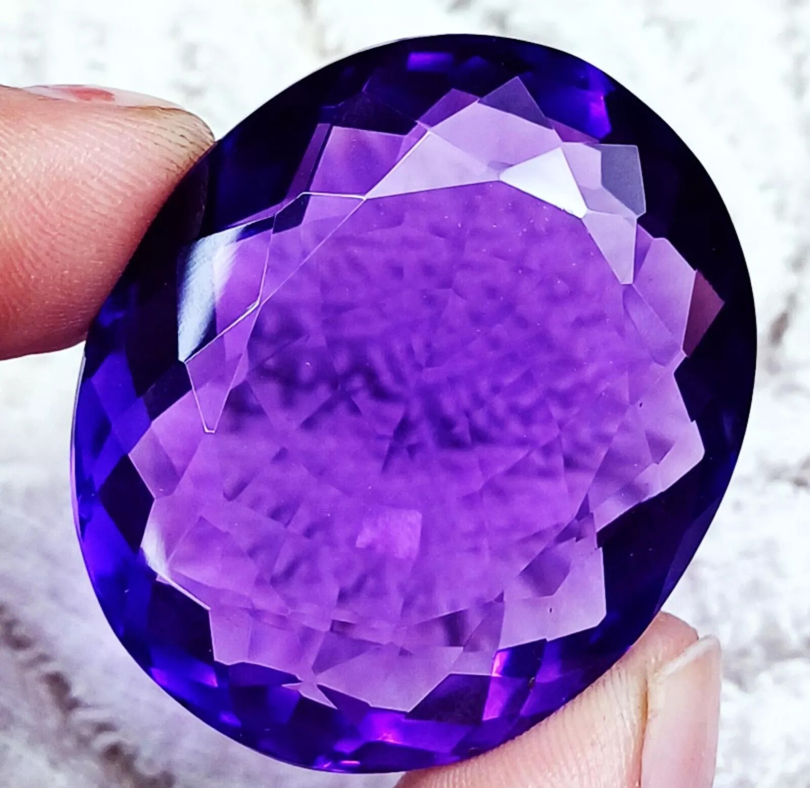 Violet Amethyst Huge 228-230 Ct Oval Cut Natural Loose EGL Certified Gemstone