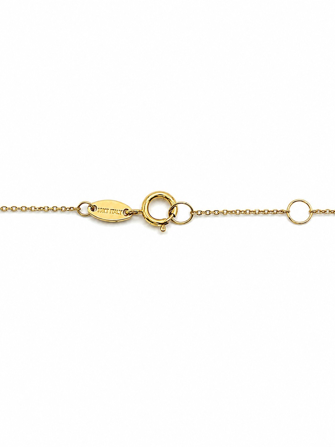10K Solid Gold Tri Color Cross Necklace 17.5″/Collar Cruz Oro Sólido 10K 44.45cm
