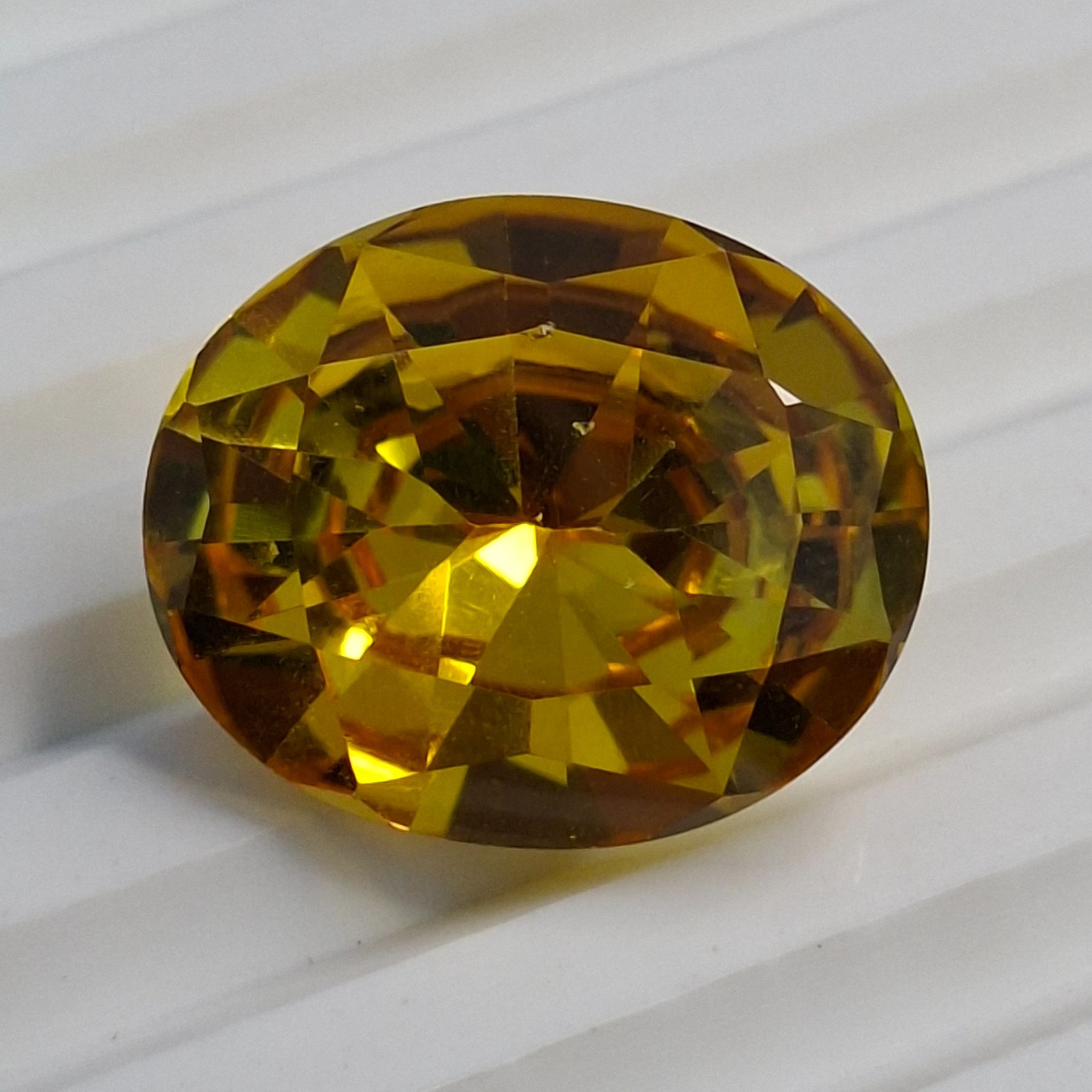 Yellow Sapphire Oval Cut Flawless 25-27Ct Natural Loose Certified Gemstone GB008