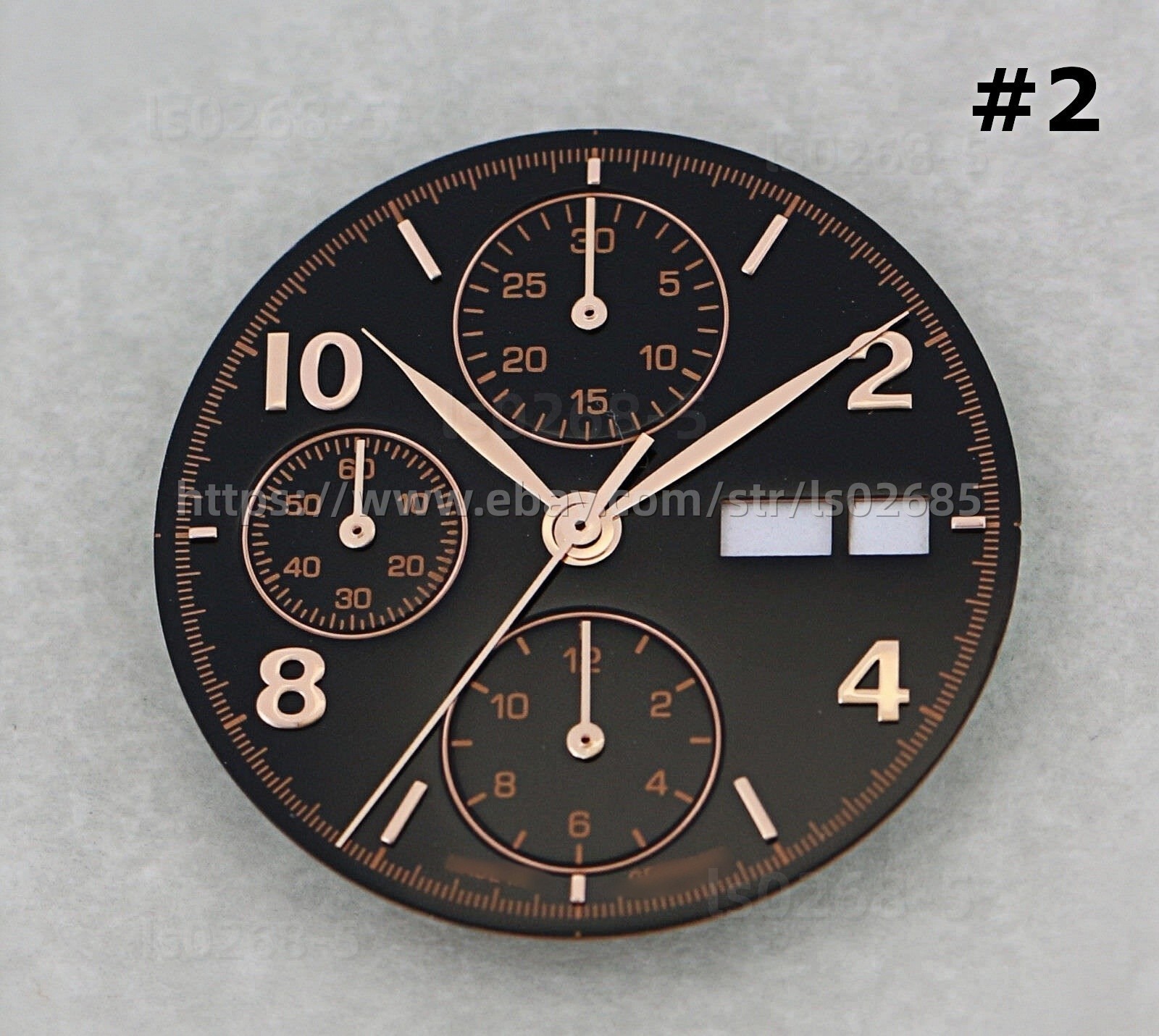 DIY SET for ETA 7750 watch case + dial + hands sapphire 38mm 10ATM NEW