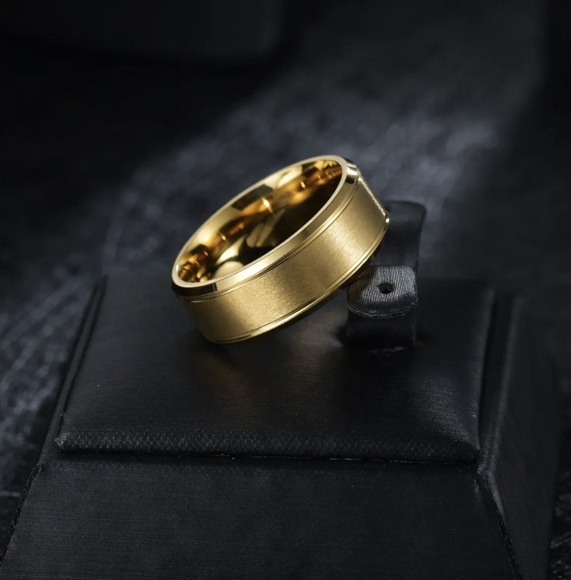 Men Black Titanium Ring Wedding Lover Couple 8-13