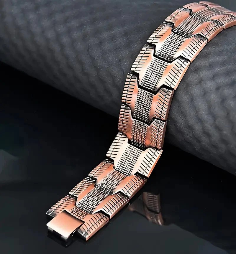 100% Pure Copper Magnetic Bracelet for Men Magnets Adjustable with Sizing Tool