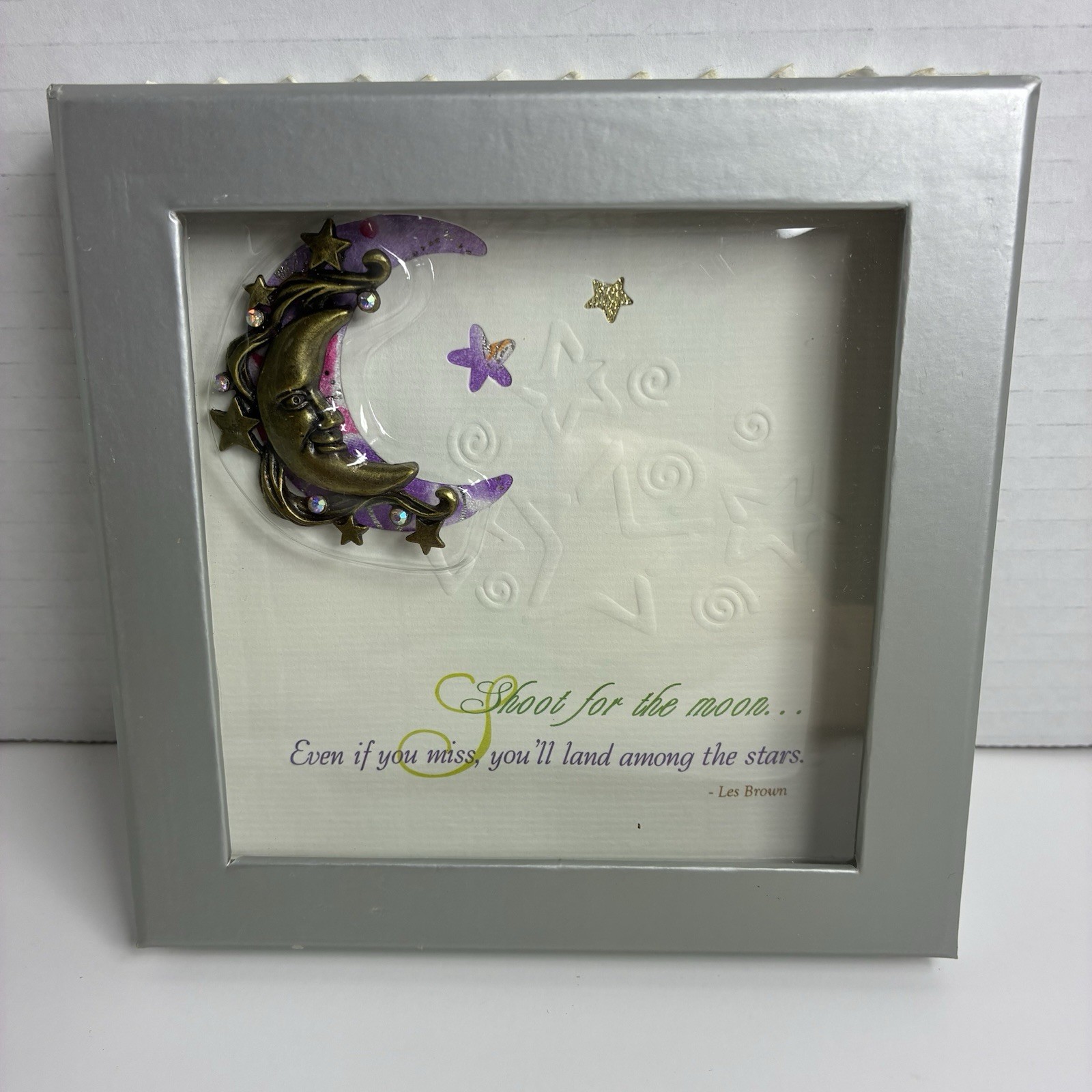 Vintage Darling Dash Inspirational Celestial Pewter Brooch-Card-Choice-NOS