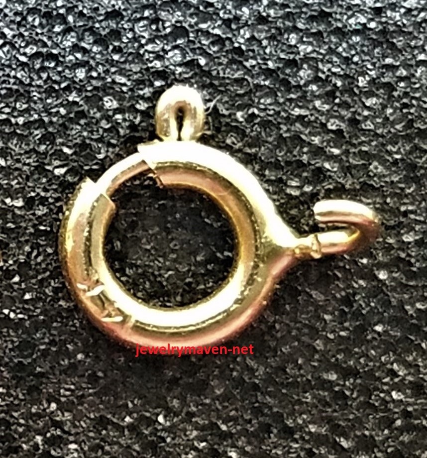 4mm STAMPED 14k TINY Yellow Gold Spring Ring Clasp OPEN Jump Ring USA