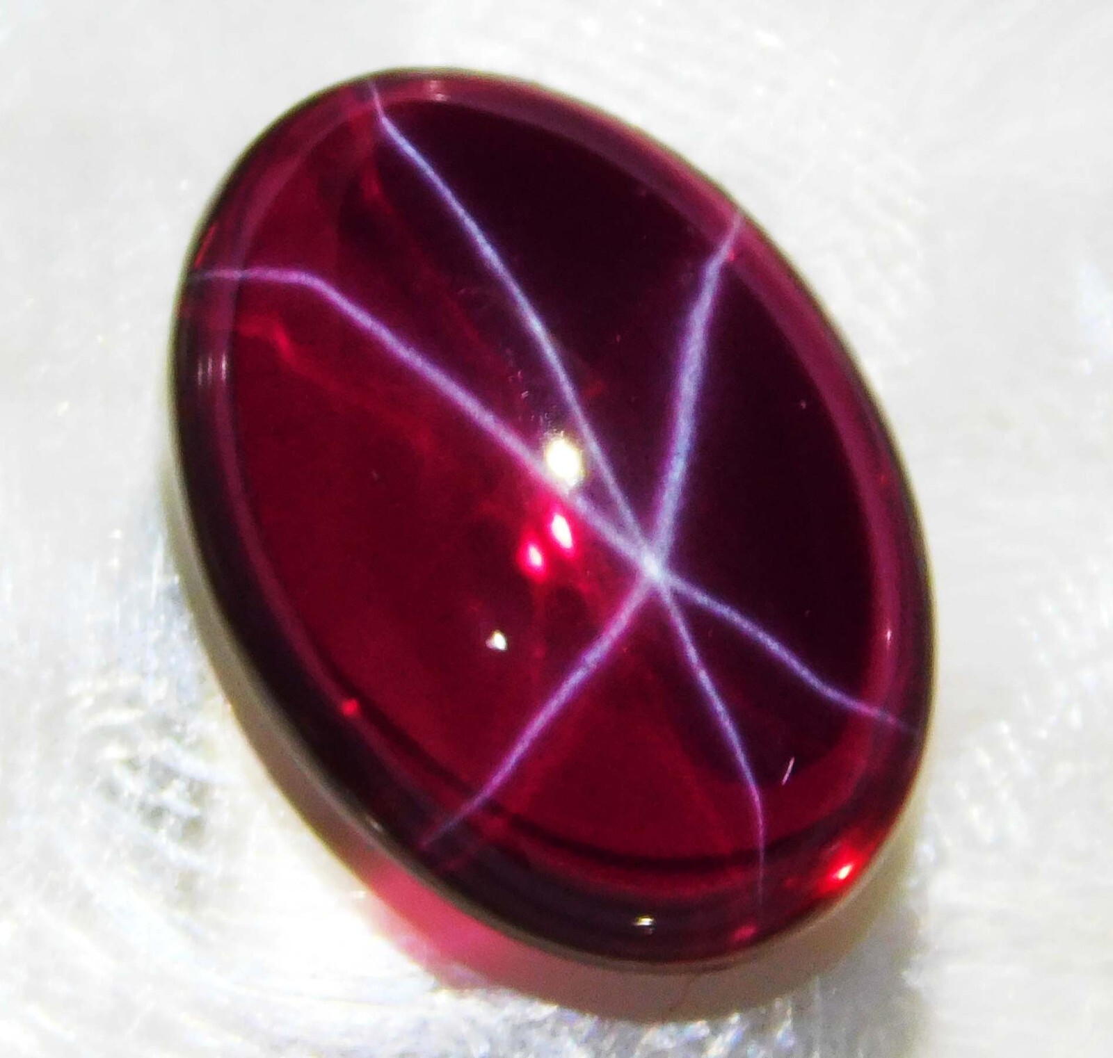 9.55 Ct Natural Red Star Ruby Cabochon Cut CERTIFIED Loose Gemstone 6 Rays