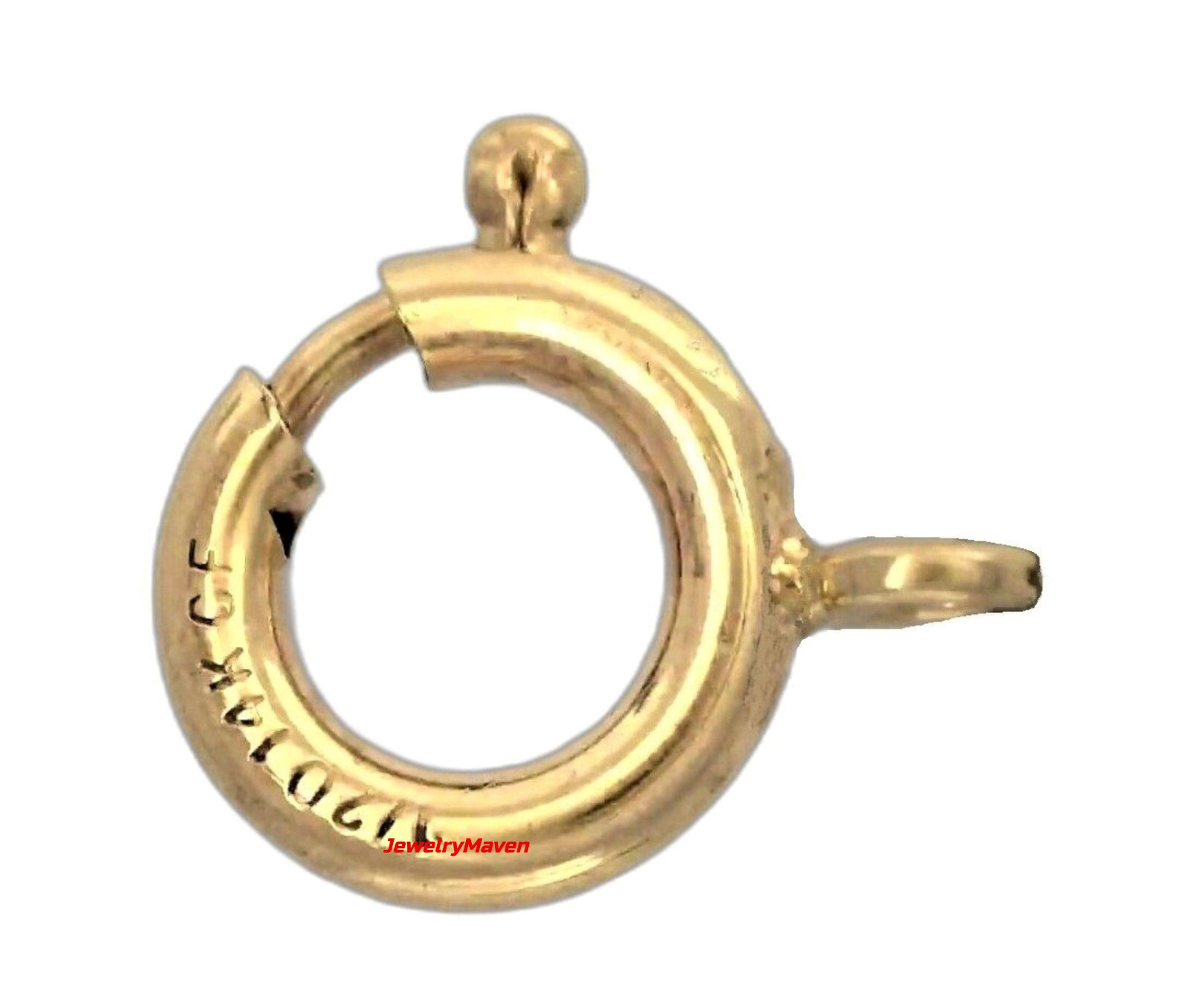 8mm HEAVY DUTY WEIGHT 14k Yellow Gold FILLED Spring Ring Clasp CLOSED Jump USA