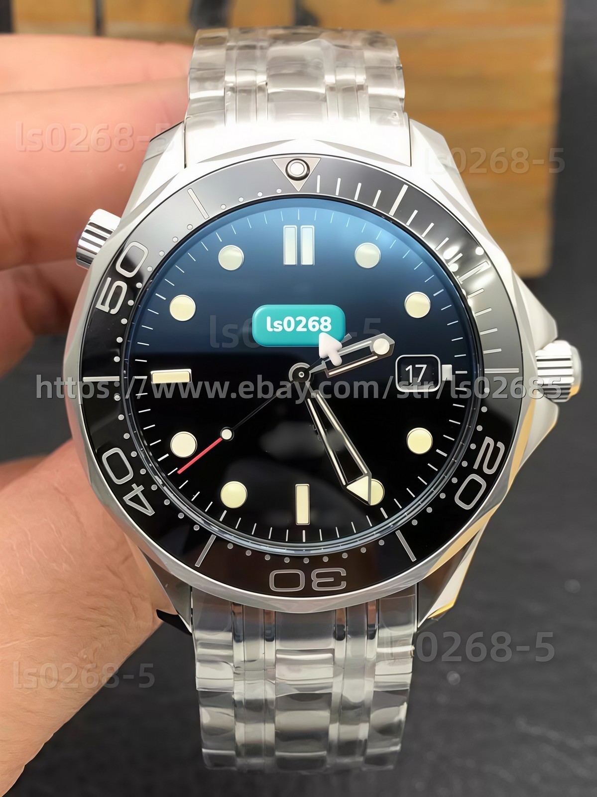 41mm Watch Components + Hands + Dial + Strap for 2824 2892 Movement