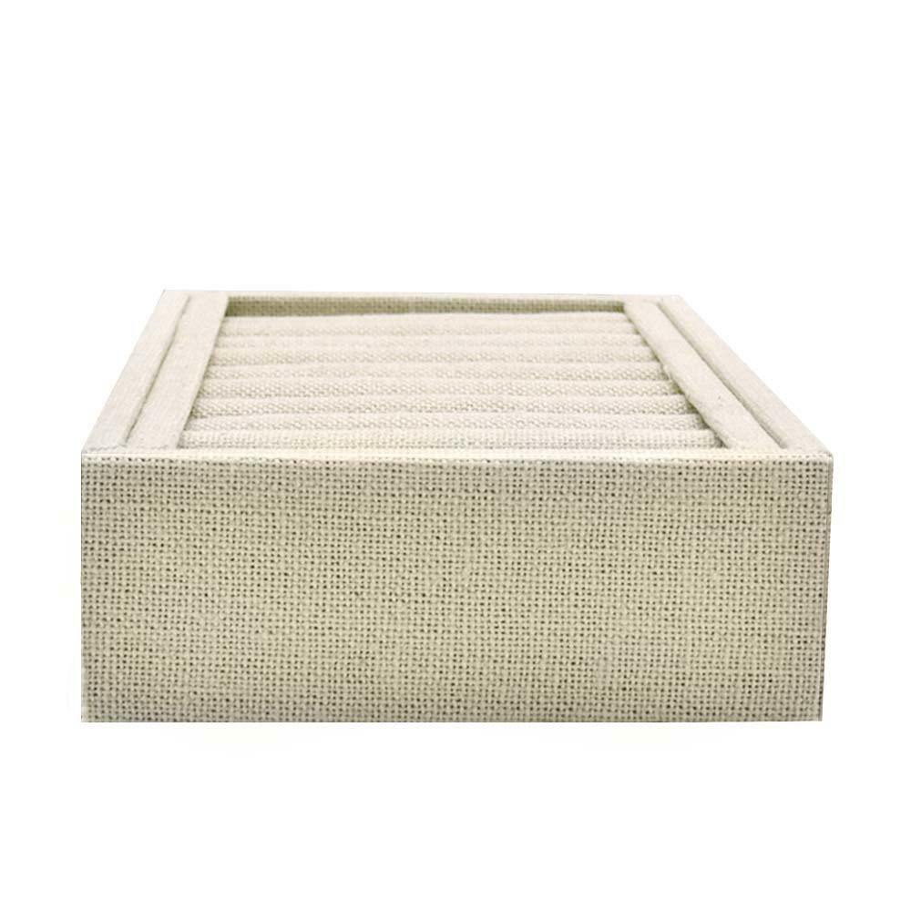 Tan Linen Jewelry Bangle Display Organizer Tray ~ 2 Different Sizes
