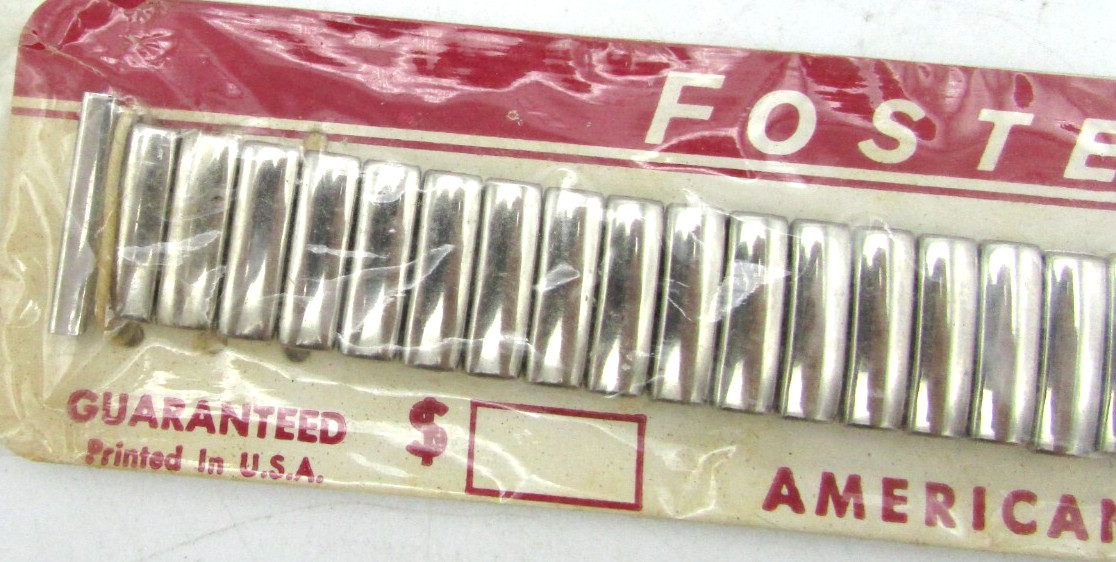 FOSTER-99 STAINLESS STEEL 1950’s-1960’s WRISTWATCH BAND PARTS OR REPAIR W66