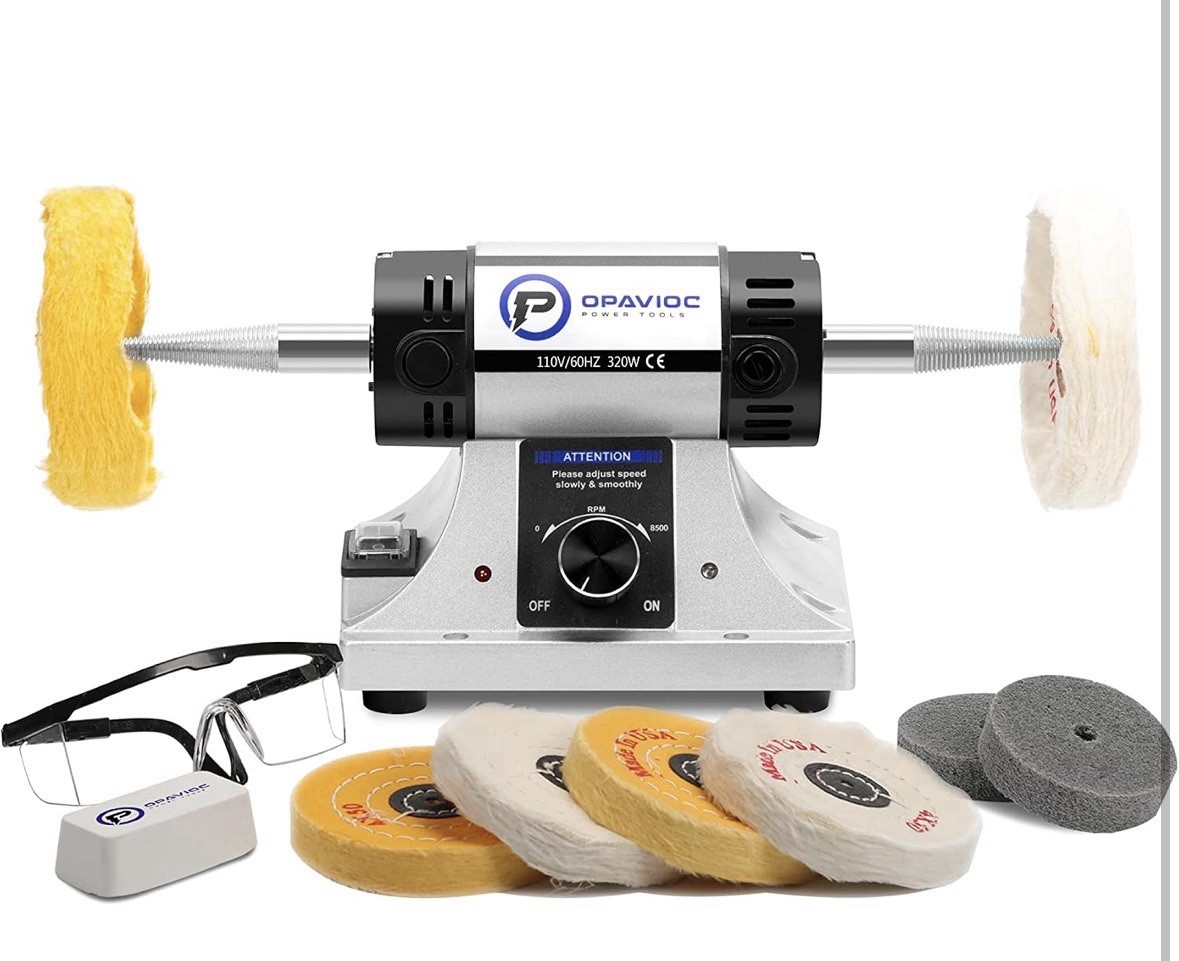 Variable Speed Bench, Buffer Jewelry Polishing Machine Kit ,Opavioc Model-SY320
