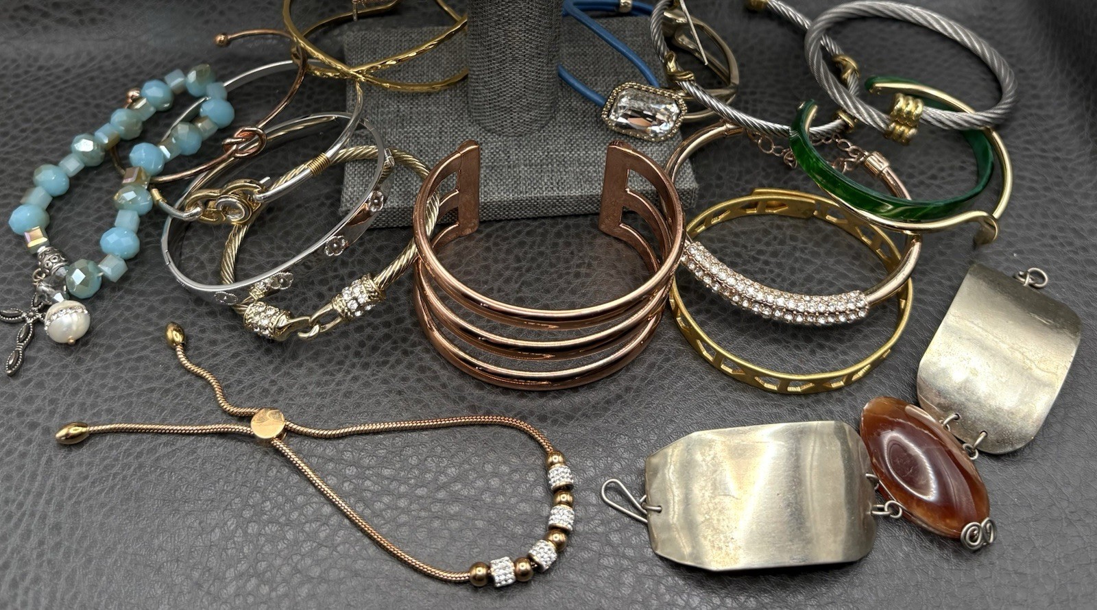 VTG – Modern Boho Ethnic Mixed Metals Jewelry Lot Bracelet Bangle Cuff