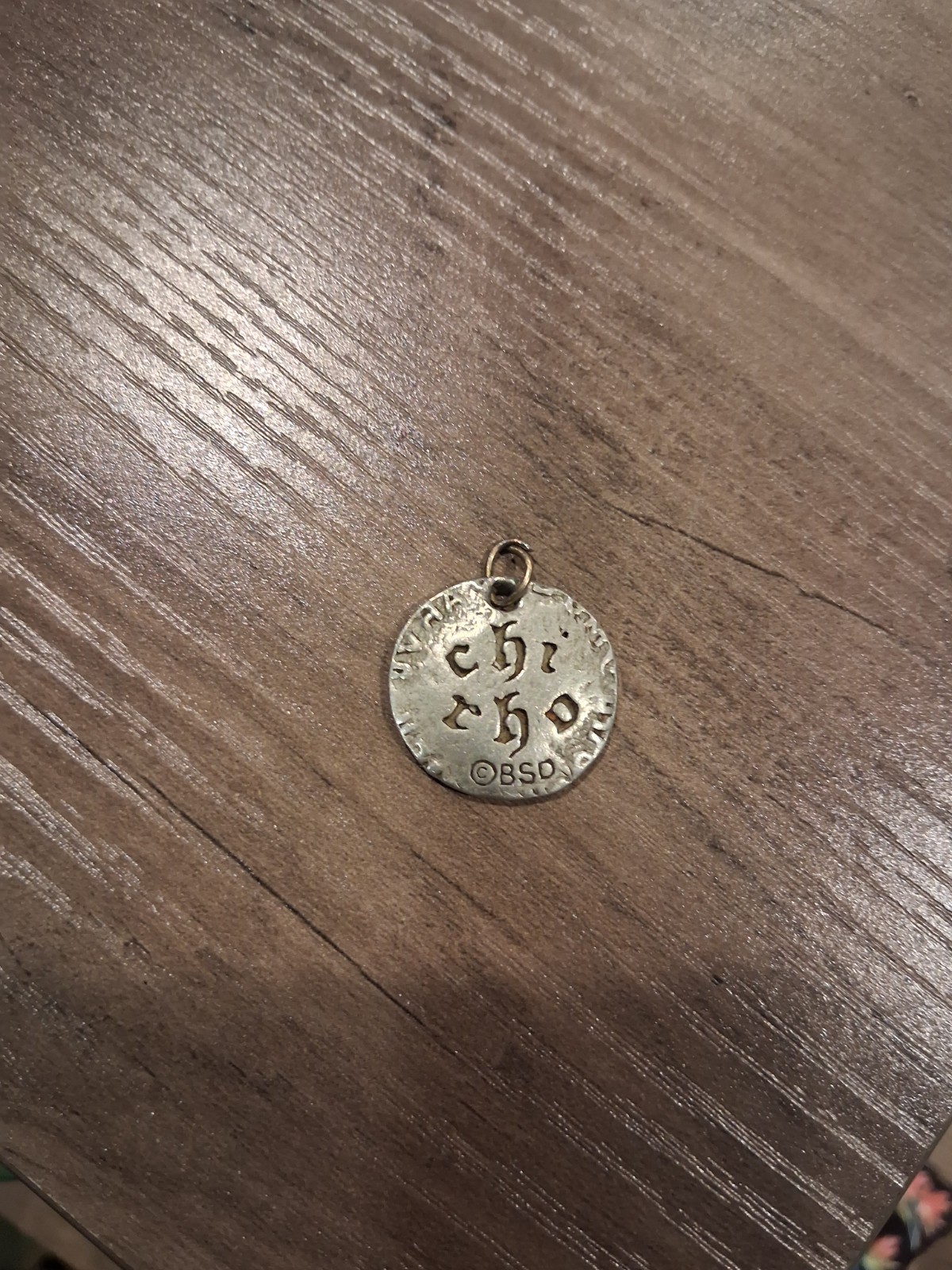 Artisan Blackbeard Smithy .999 Fine Silver Chi-Rho Pendant Medallion Hand Forged