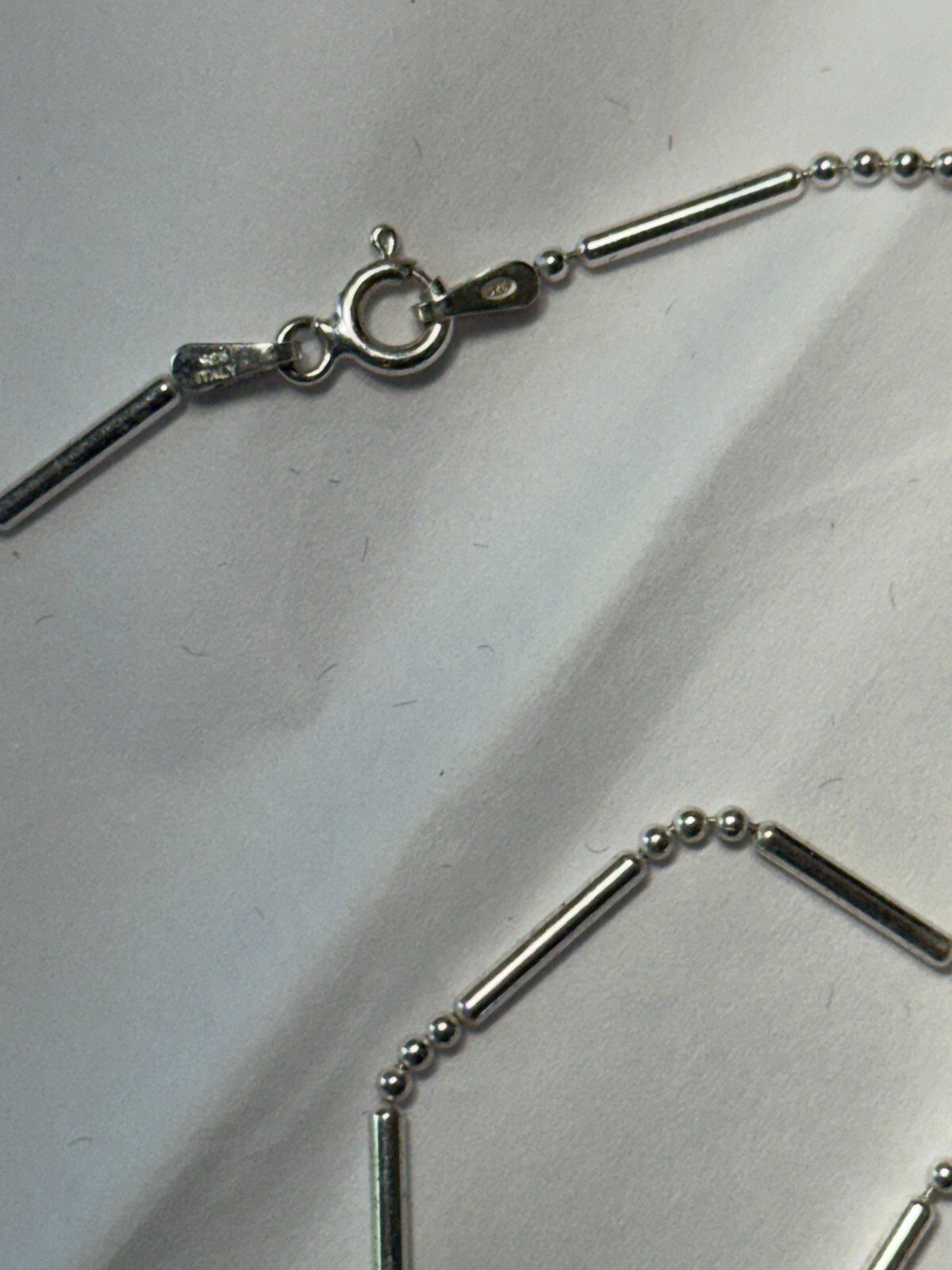 Vintage Savant’s Sterling Silver 925 Bar and Bead Ball 29.5″ Necklace Unisex