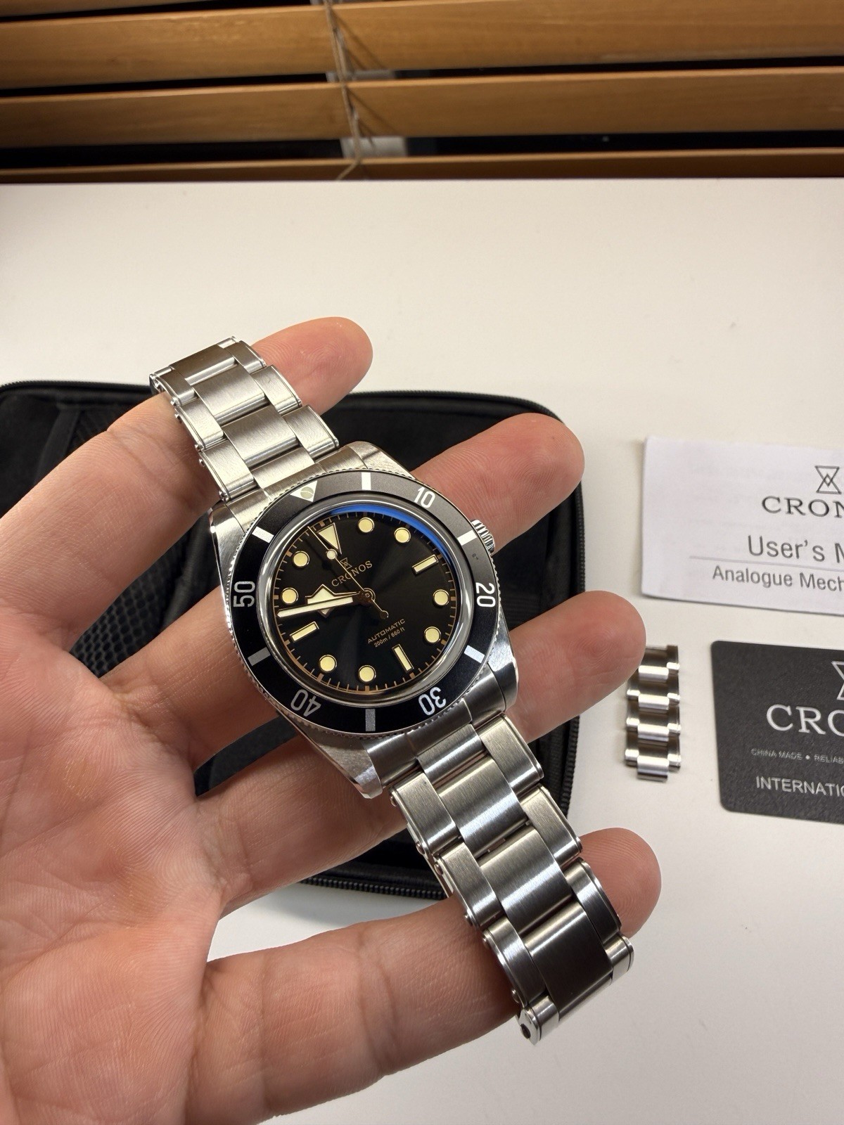 Cronos 37mm PT5000 Vintage Diver Watch L6033 – USA SELLER