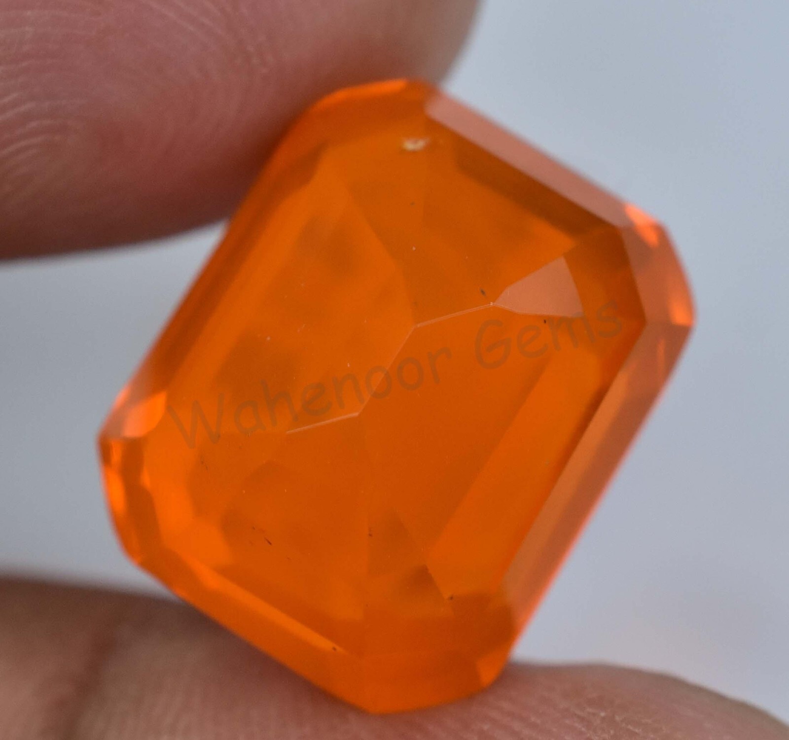 Natural Orange Opal 15.25 Ct Emerald Certified Unheated Welo Australian Gemstone