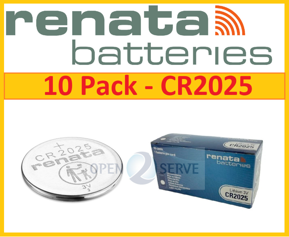 10x RENATA CR2025 3V Lithium Swiss Based Button Coin Cell Batteries Wholesale
