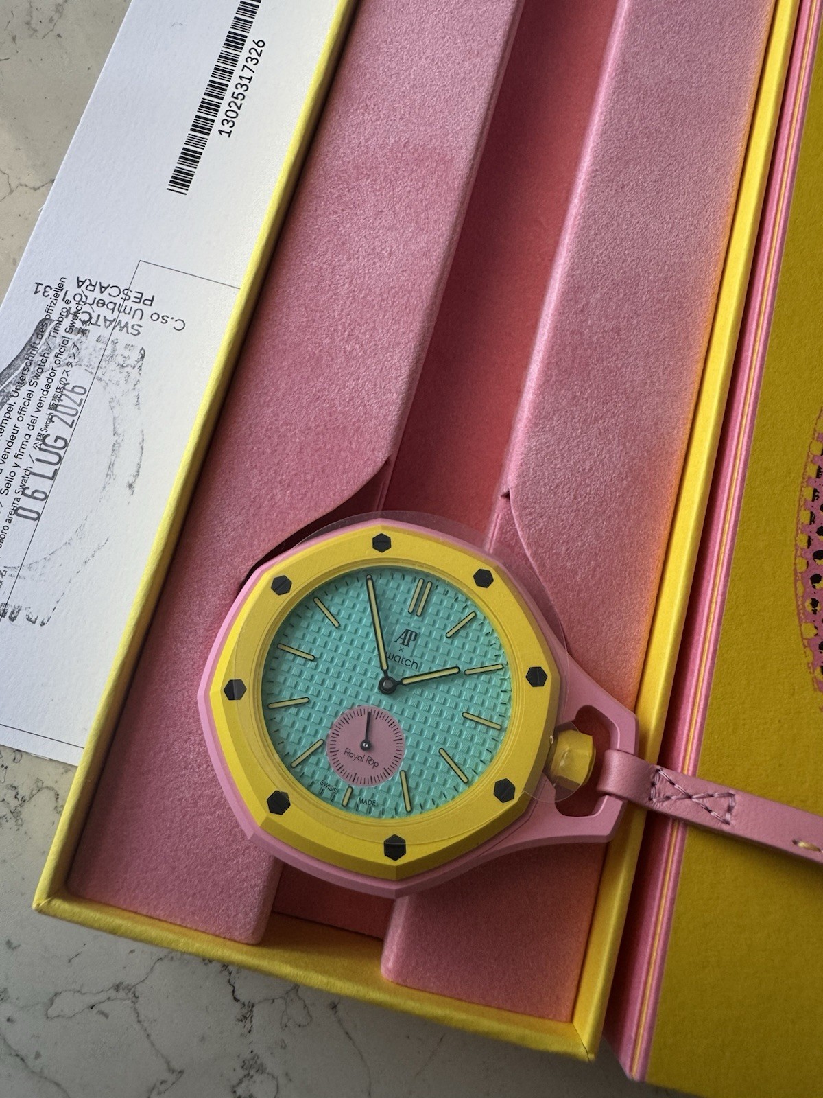 Swatch x Audemars Piguet AP Bioceramic Royal Pop Soap Otg Pink SSX03J100N