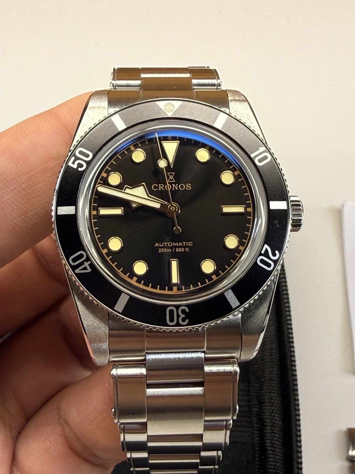 Cronos 37mm PT5000 Vintage Diver Watch L6033 – USA SELLER