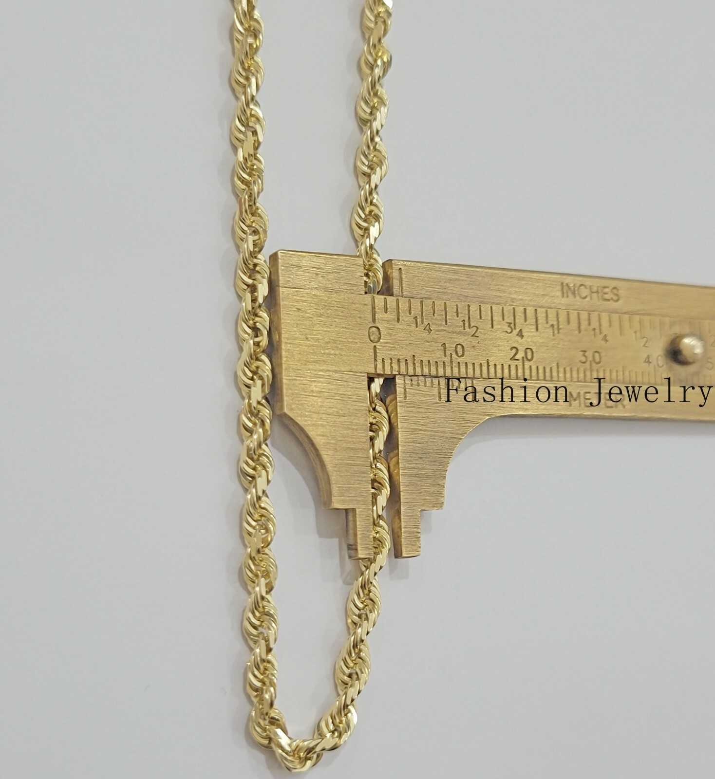 Real Solid 10k Gold Rope Chain Necklace 4mm-10mm Diamond Cut 18″-30″ For Pendant