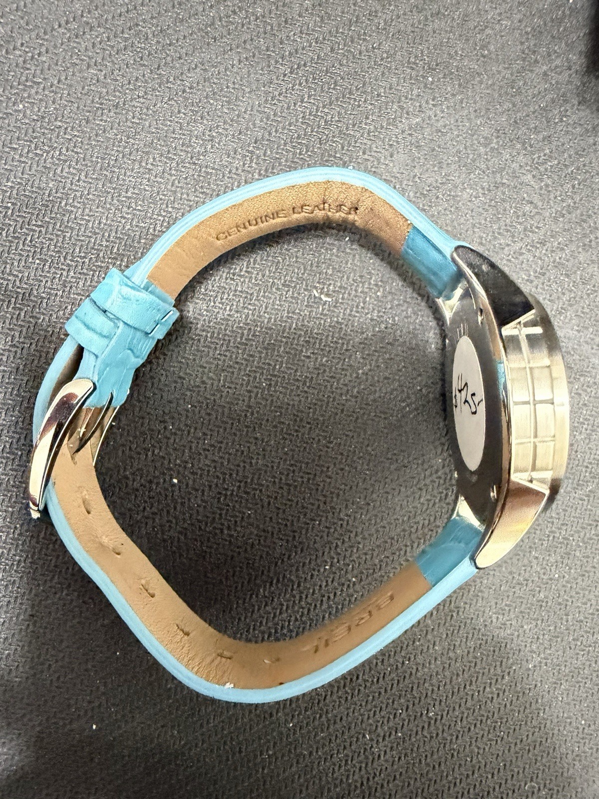 Breil Milano MOP Skeleton Dial Turquoise Leather Watch – Brand New