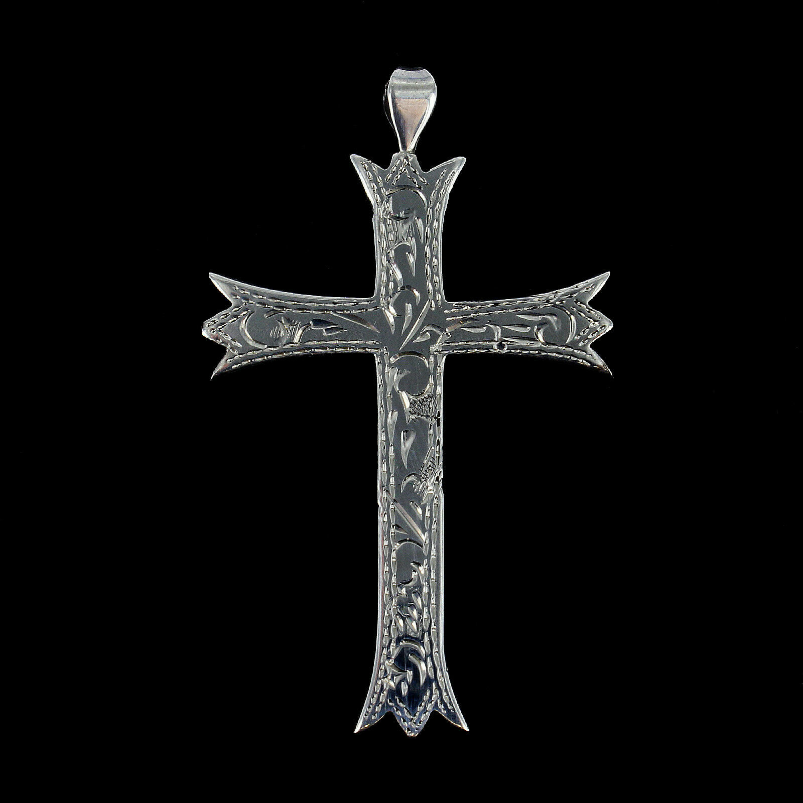 Hand Polished Sterling Silver Cross Pendant