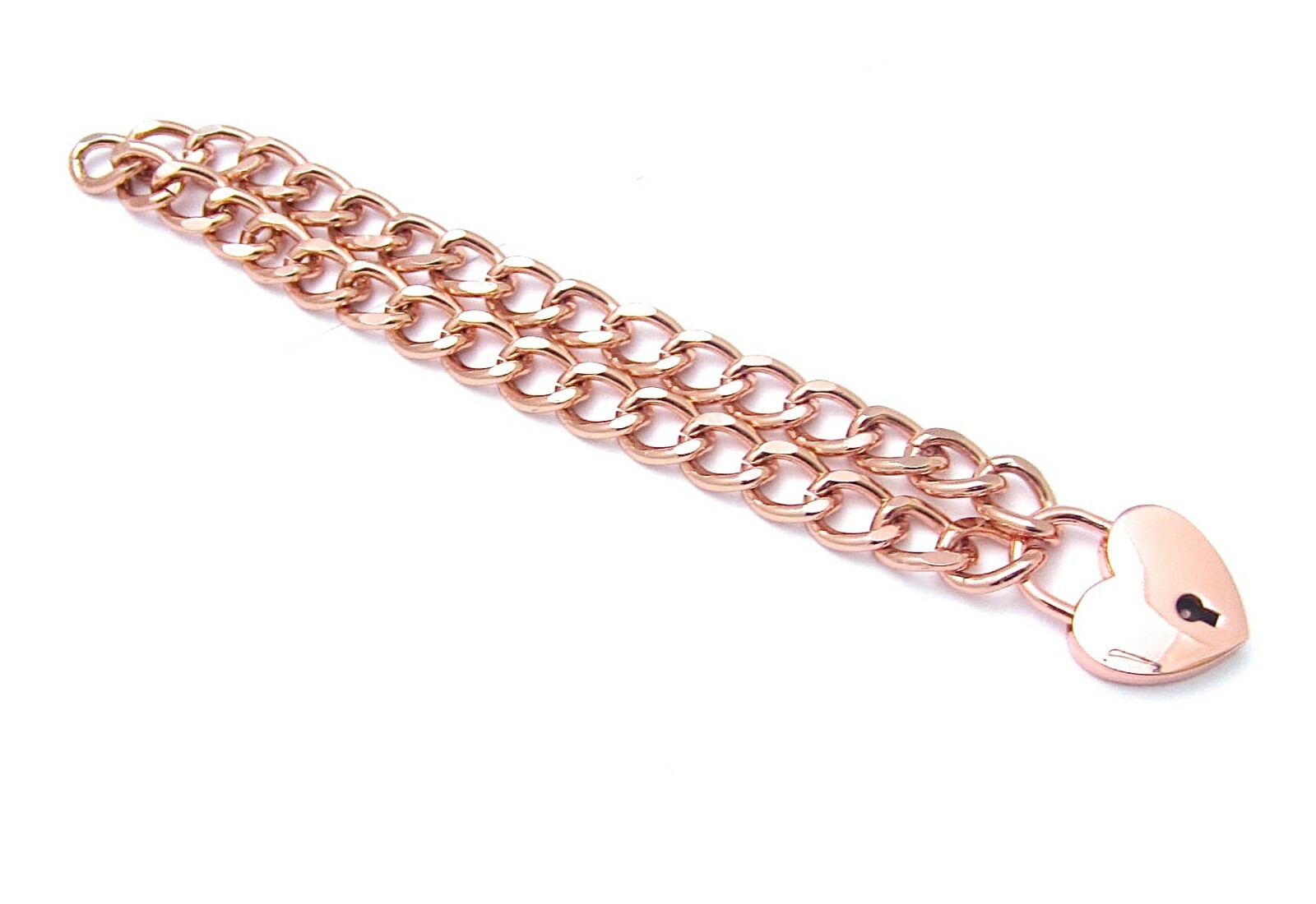 Rose Gold Chunky Day Collar Choker Necklace with Custom Engraved Love Lock