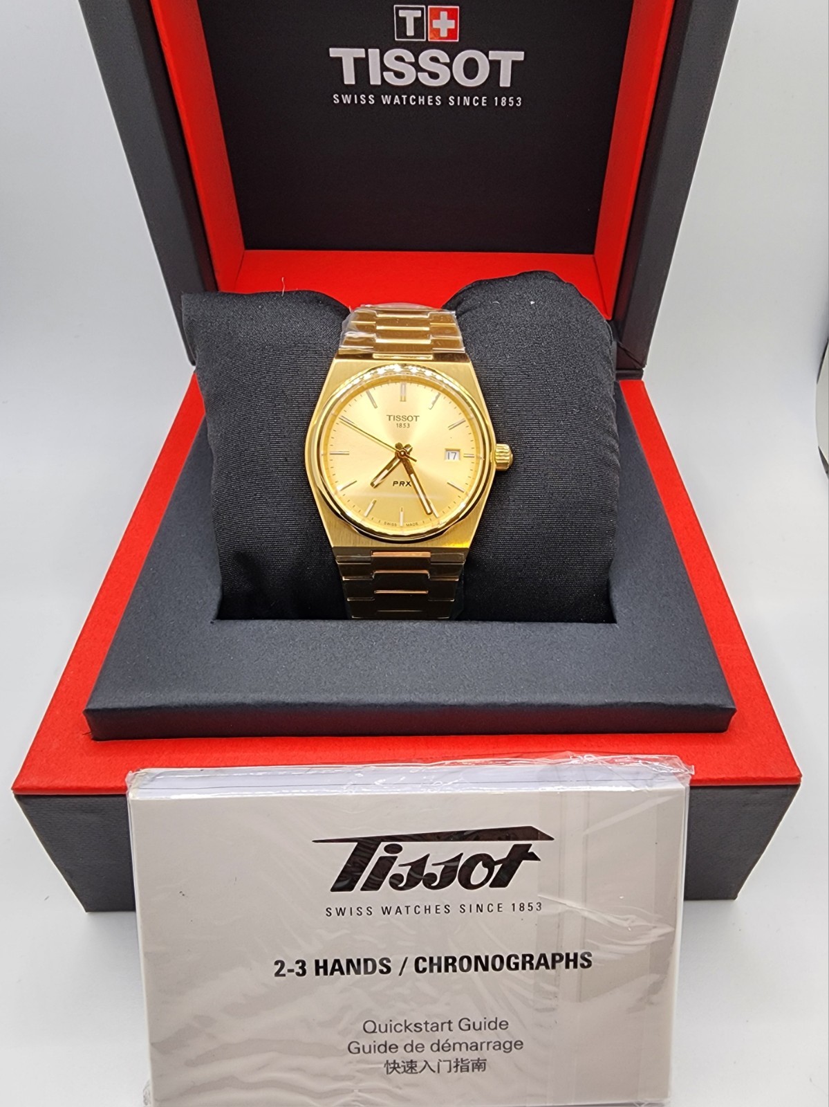 Tissot PRX 35mm Champagne Dial Gold Watch T137.210.33.021.00
