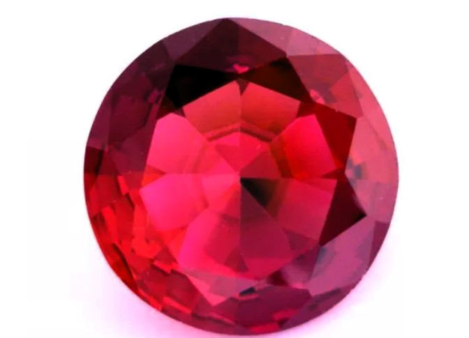 RUBY ROUND CUT RED PINK MAN MADE LAB GROWN GEM FINE FACETED THAILAND NICE AAA IF