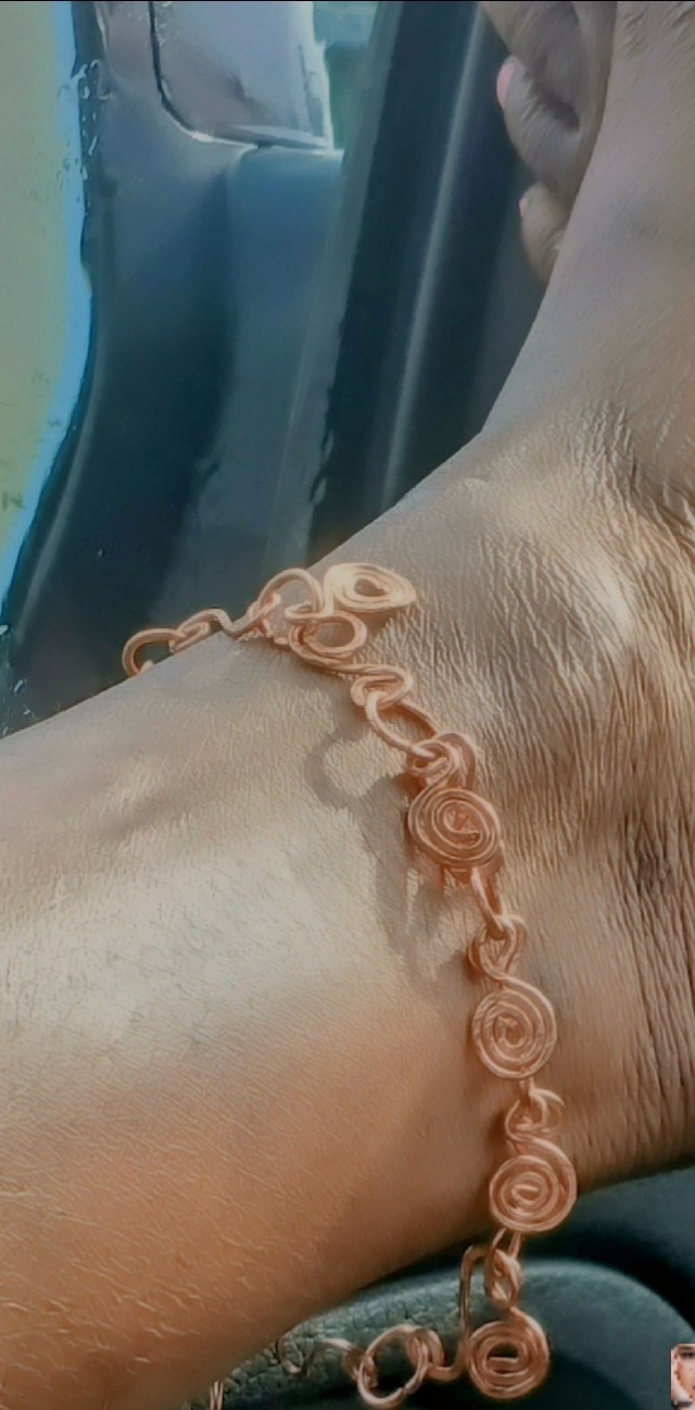 Handmade Pure Copper Charm Adjustable Anklet/Braclet