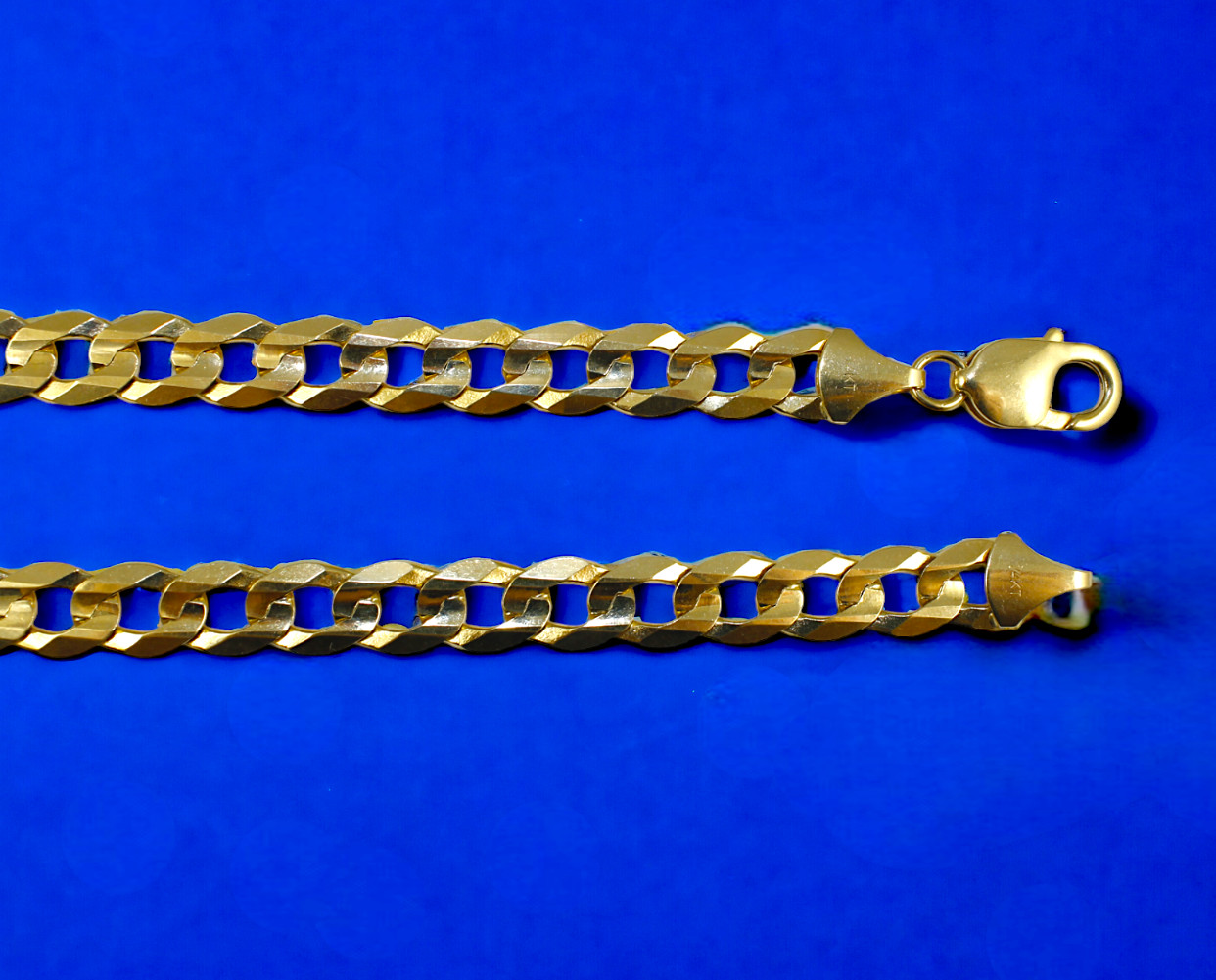 14K Yellow Gold SOLID Curb Cuban Chain Necklace Bracelet Real 1.5mm-14mm 7″-30″