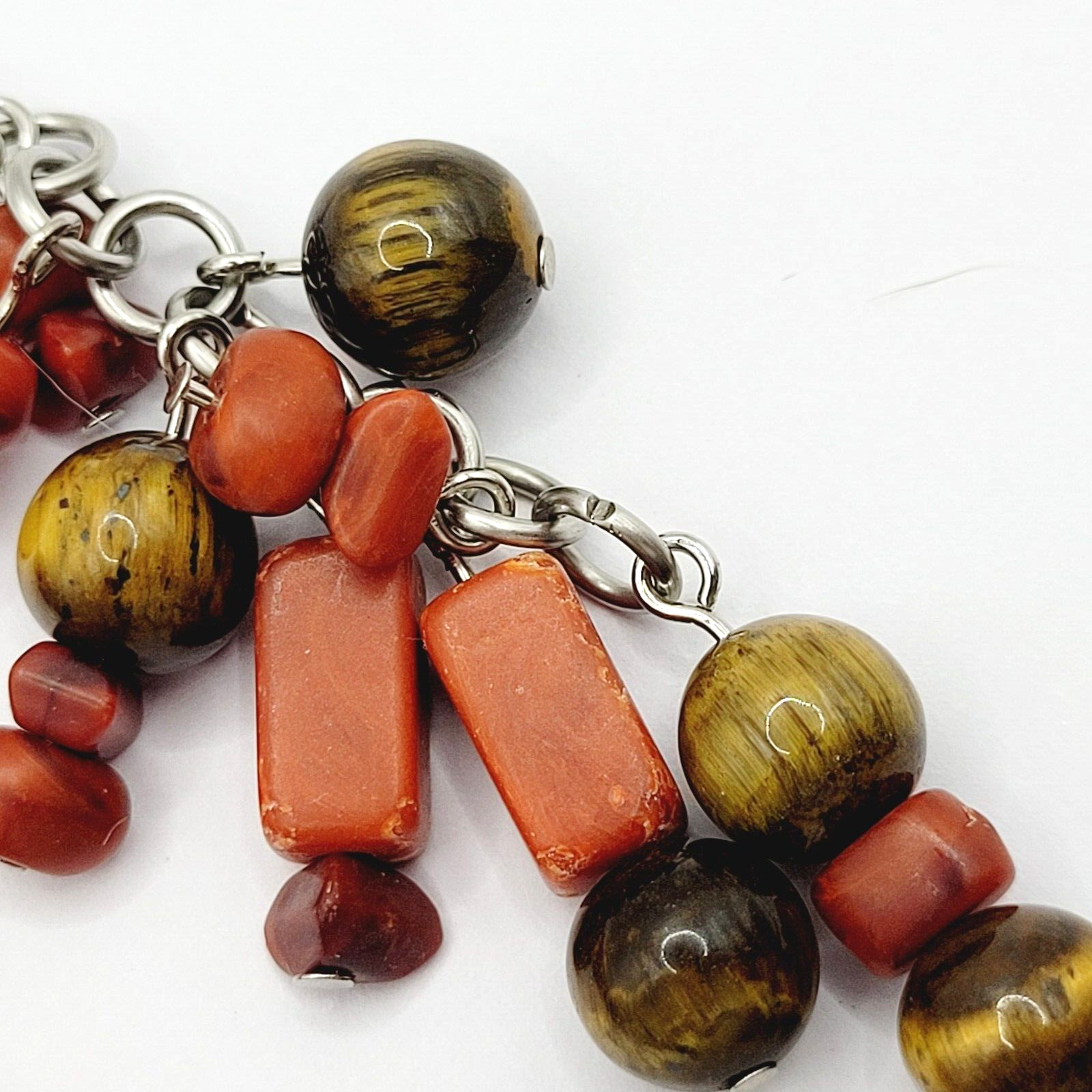 Modern Multi Shape Natural Stone Glass End Long Drop Dangle Hook Pierced Earring